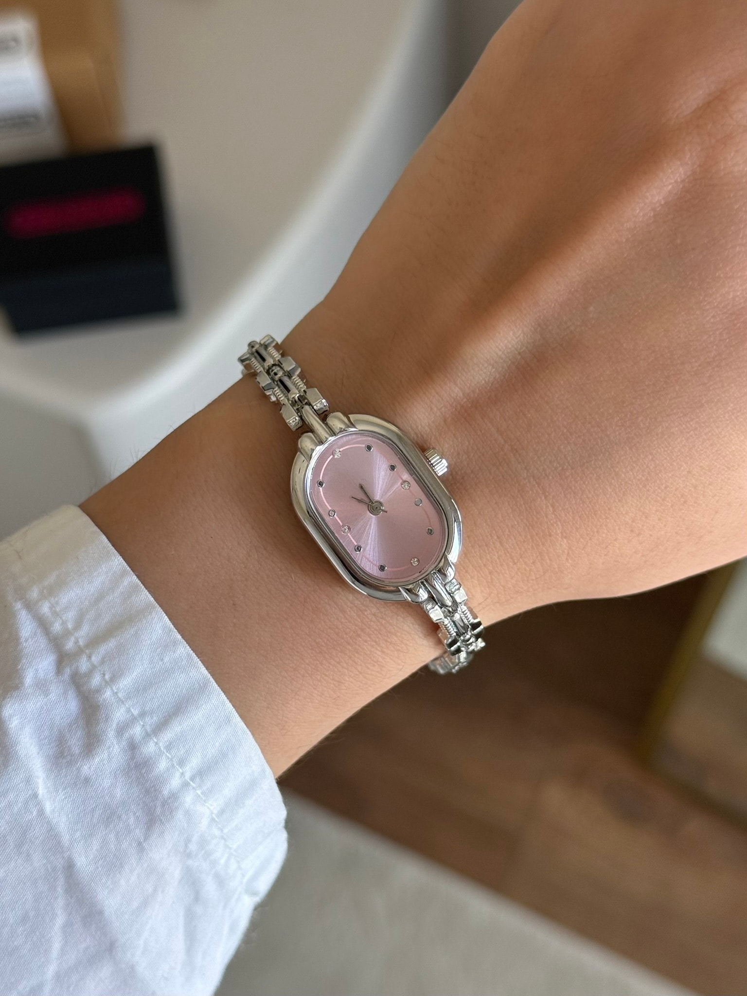 Maddy Minimal Model Kadın Kol Saati - Gümüş-Pembe Kadran