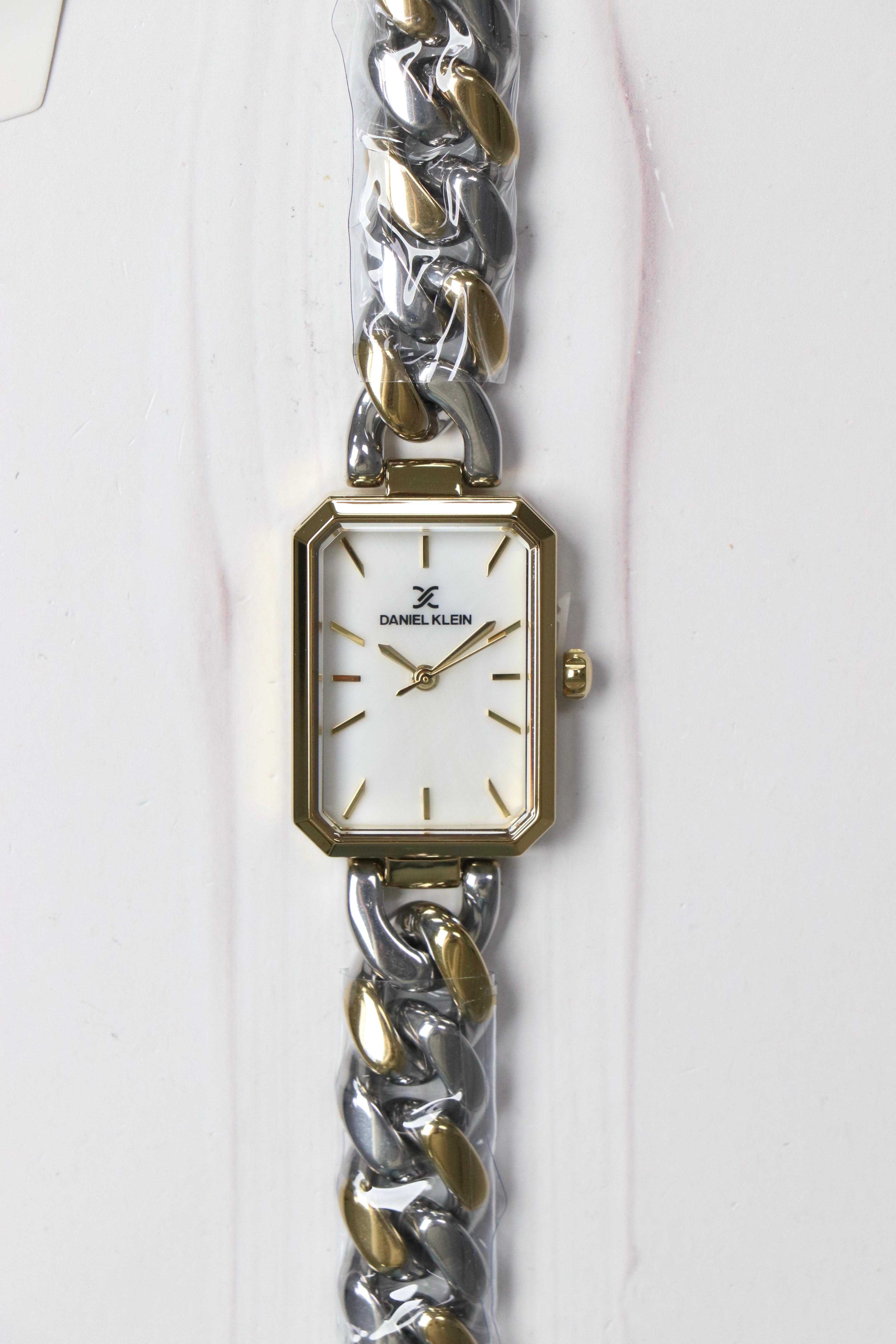 Daniel Klein Garantili Premium Kadın Kol Saati Gold-Gümüş Renk (Beyaz Kadran) RSDK-056
