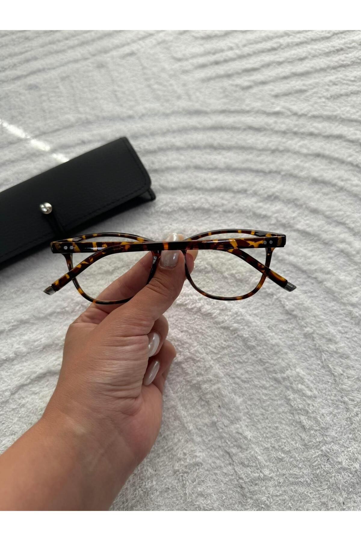 Bern Optik Uyumlu Kemik Model Blue Block Mavi Işık Koruyucu Gözlük Leopar