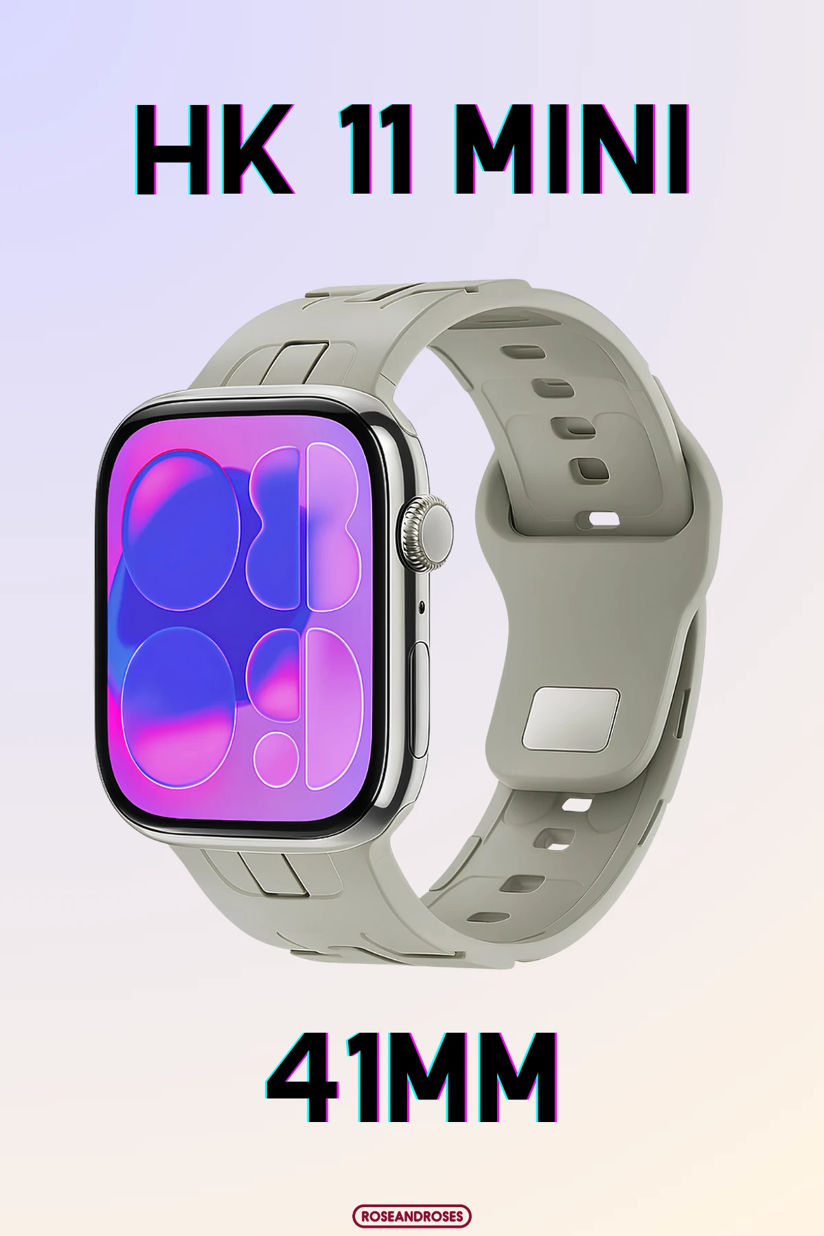 HK11 Mini Çok Fonksiyonel Akıllı Saat - Gümüş