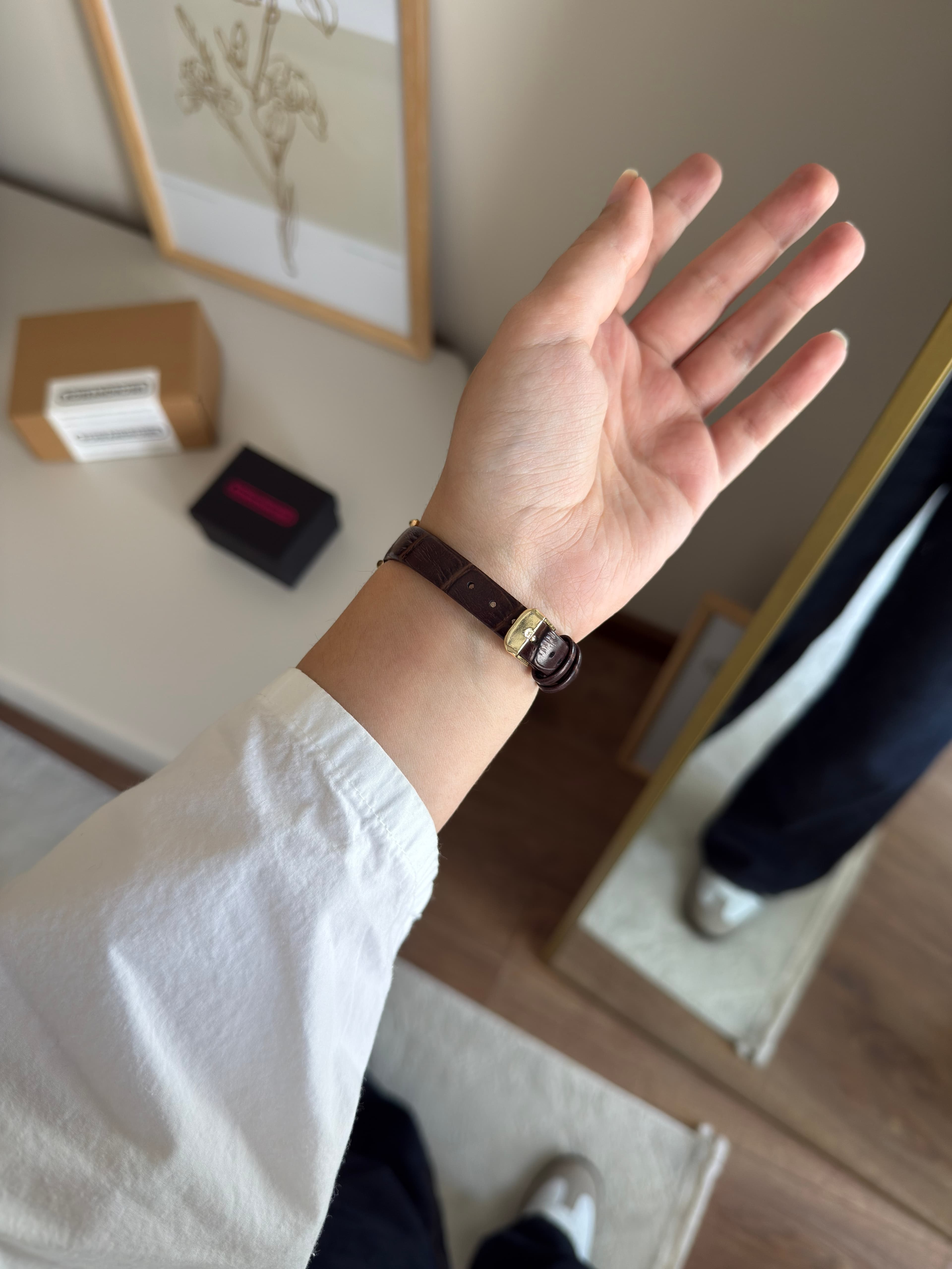 Mias Özel Tasarım Minimal Deri Kayış Kadın Kol Saati Kahverengi