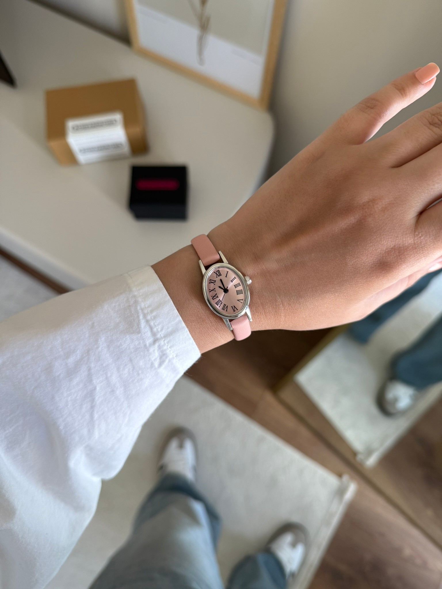 Bonissa Minimal Deri Kayış Kadın Kol Saati Pembe (Pembe Kadran Gümüş Kasa)