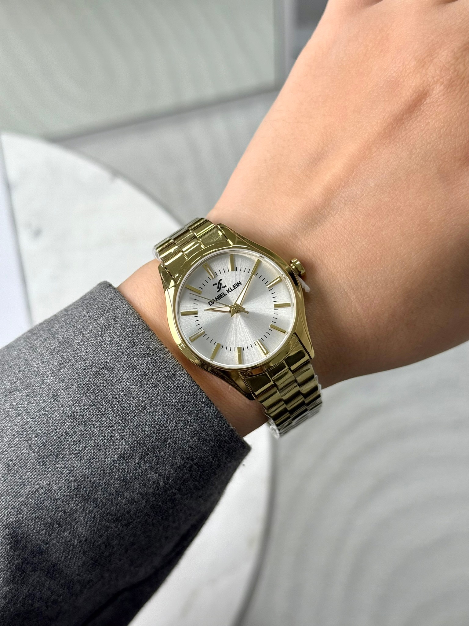 Daniel Klein Garantili Premium Kadın Kol Saati Gold Renk (Beyaz Kadran) RSDK-111