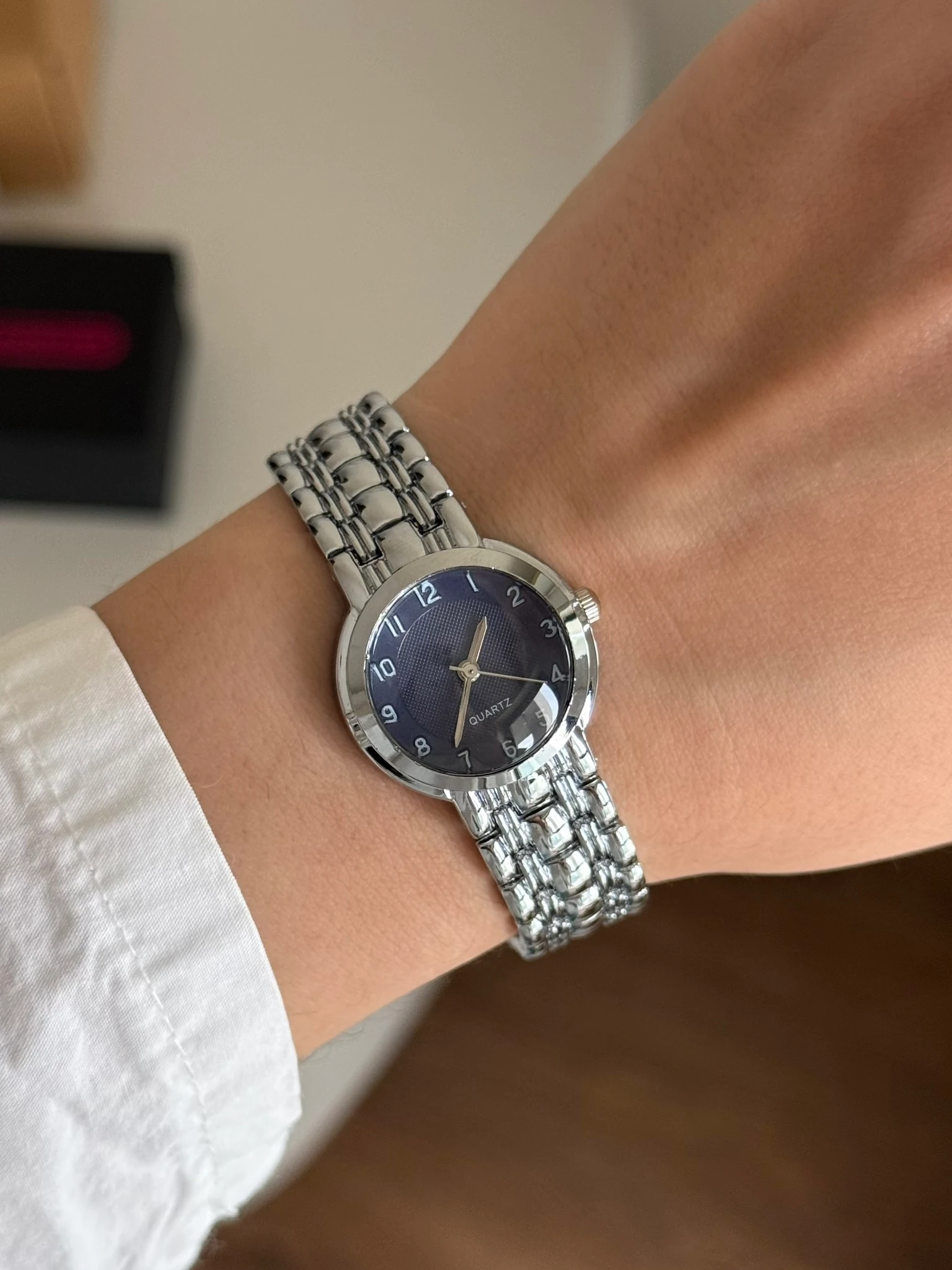 Noriko Basic Tasarım Kadın Kol Saati - Gümüş-Lacivert Kadran