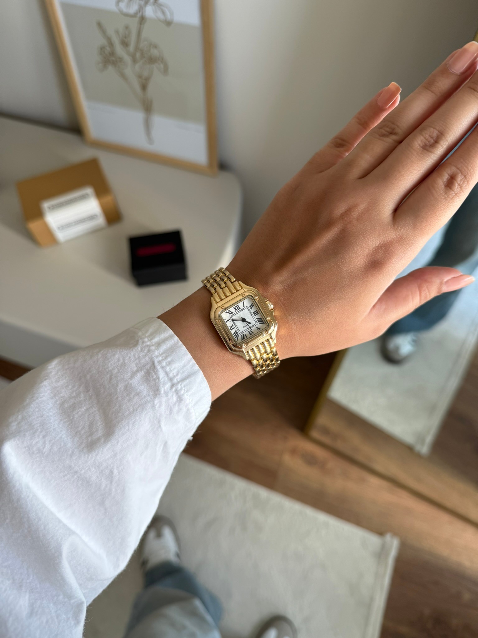 Crown Klasik Muadil Model Kol Saati Gold