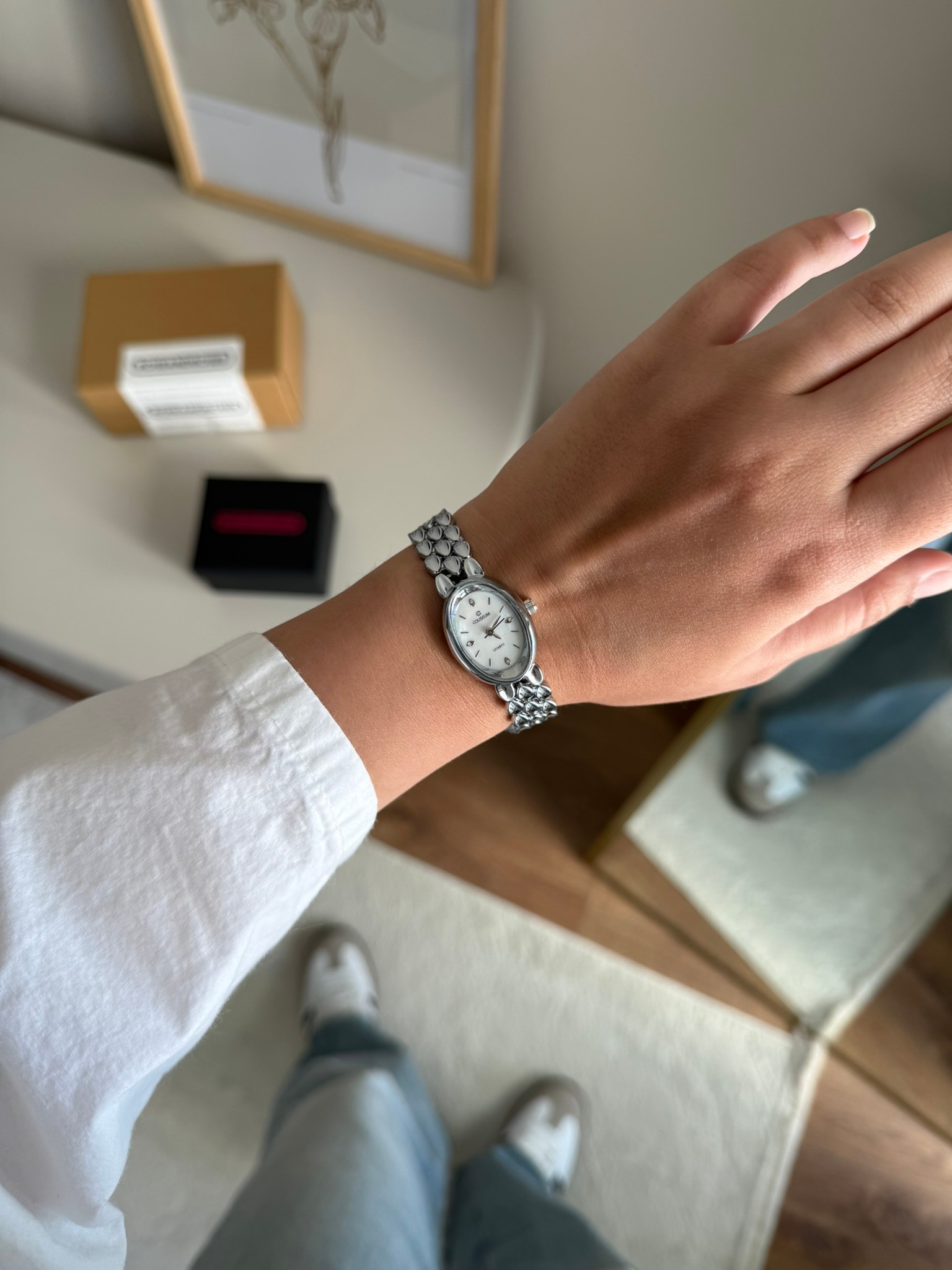 Fensa Minimal Vintage Model Kadın Kol Saati Gümüş (Beyaz Kadran)