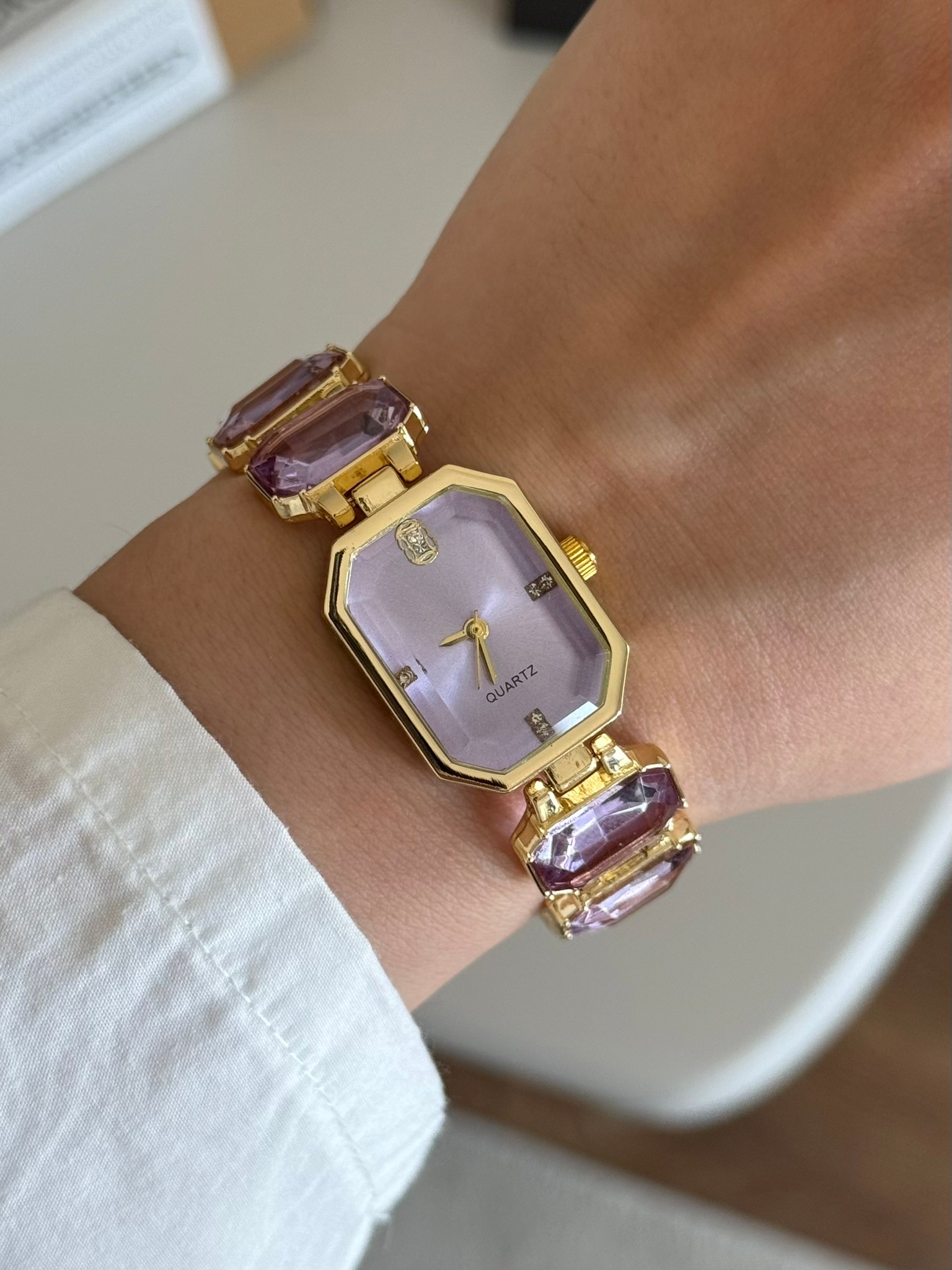 Sw Yeni Model Taşlı Kadın Kol Saati Gold Pembe