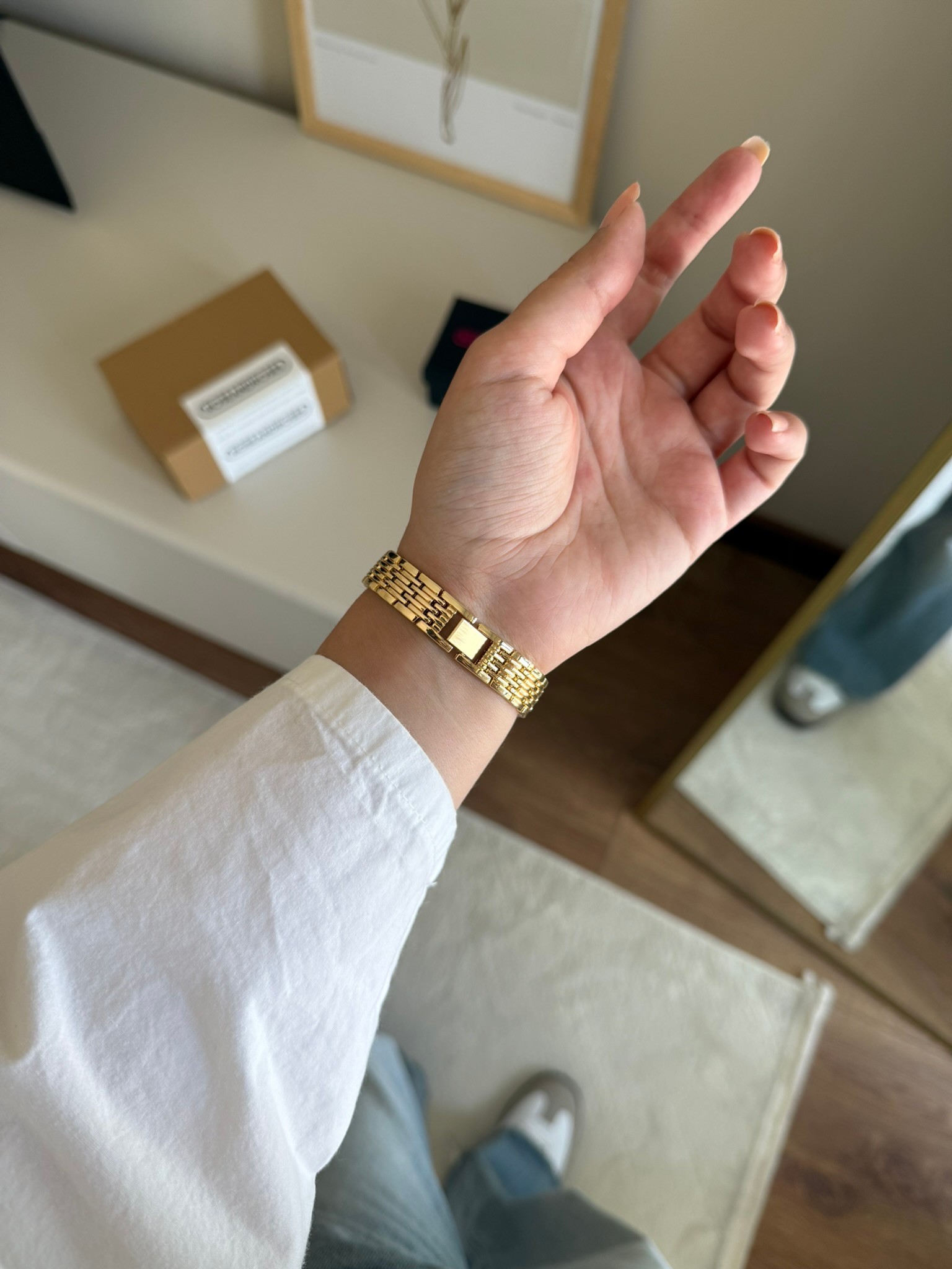 Clove Yuvarlak Kasa Kadın Kol Saati Gold (Yeşil Kadran)