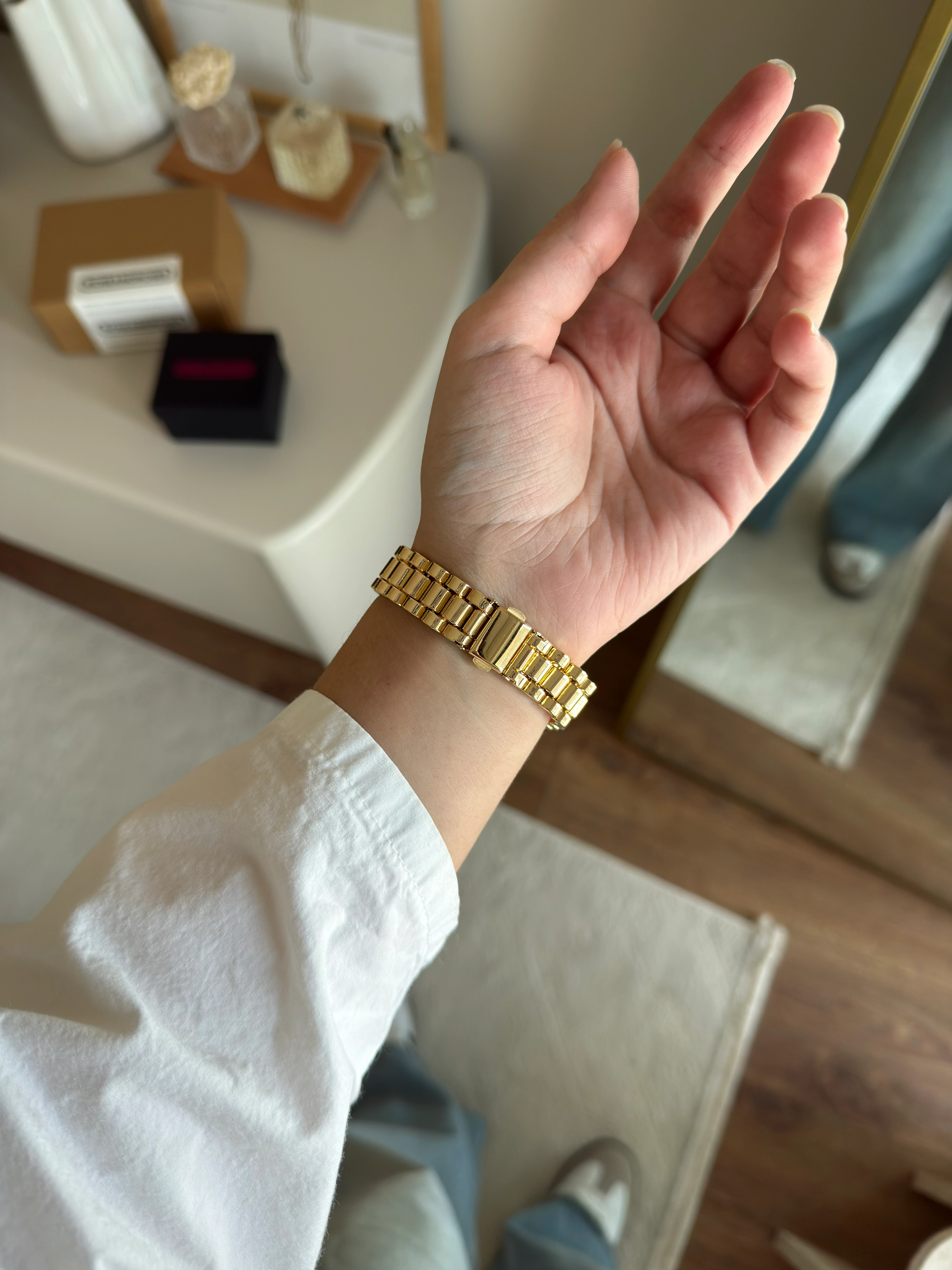 Farbesa Desenli Kadran Kadın Kol Saati - Gold-Pembe Kadran