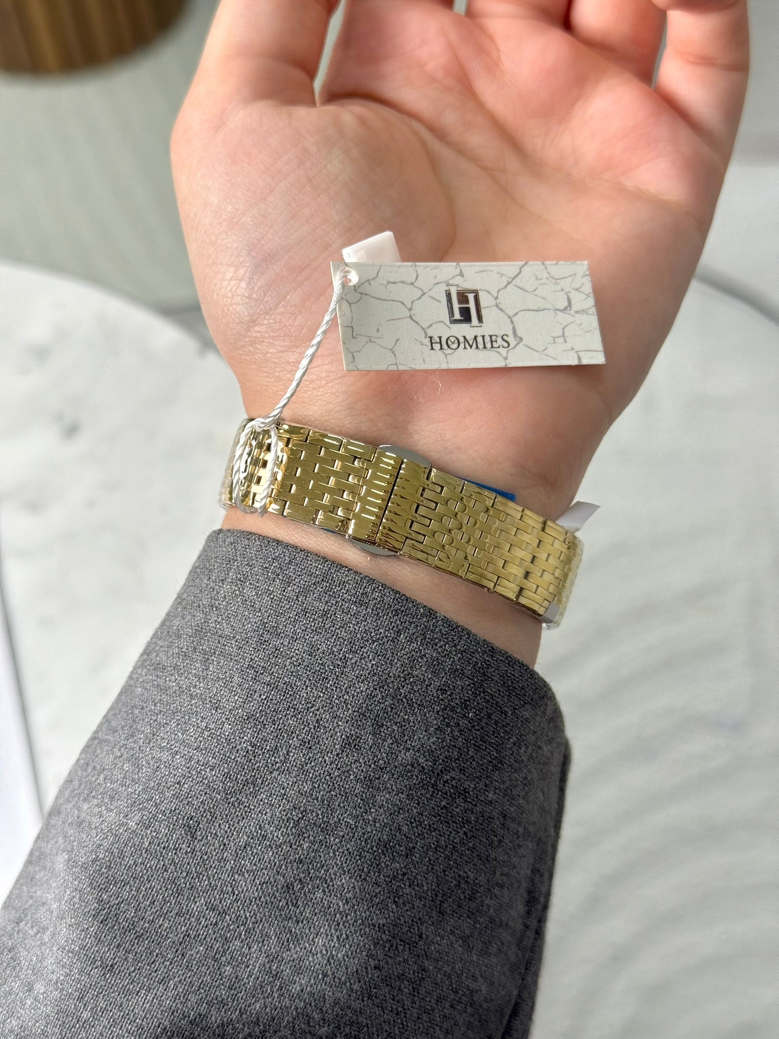 Homies Garantili Premium Kadın Kol Saati Gold (Beyaz Kadran) RSHMS-213