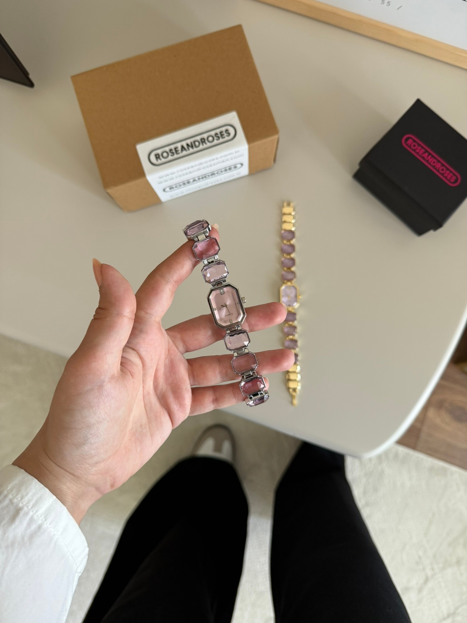 Sw Yeni Model Taşlı Kadın Kol Saati Gümüş Pembe