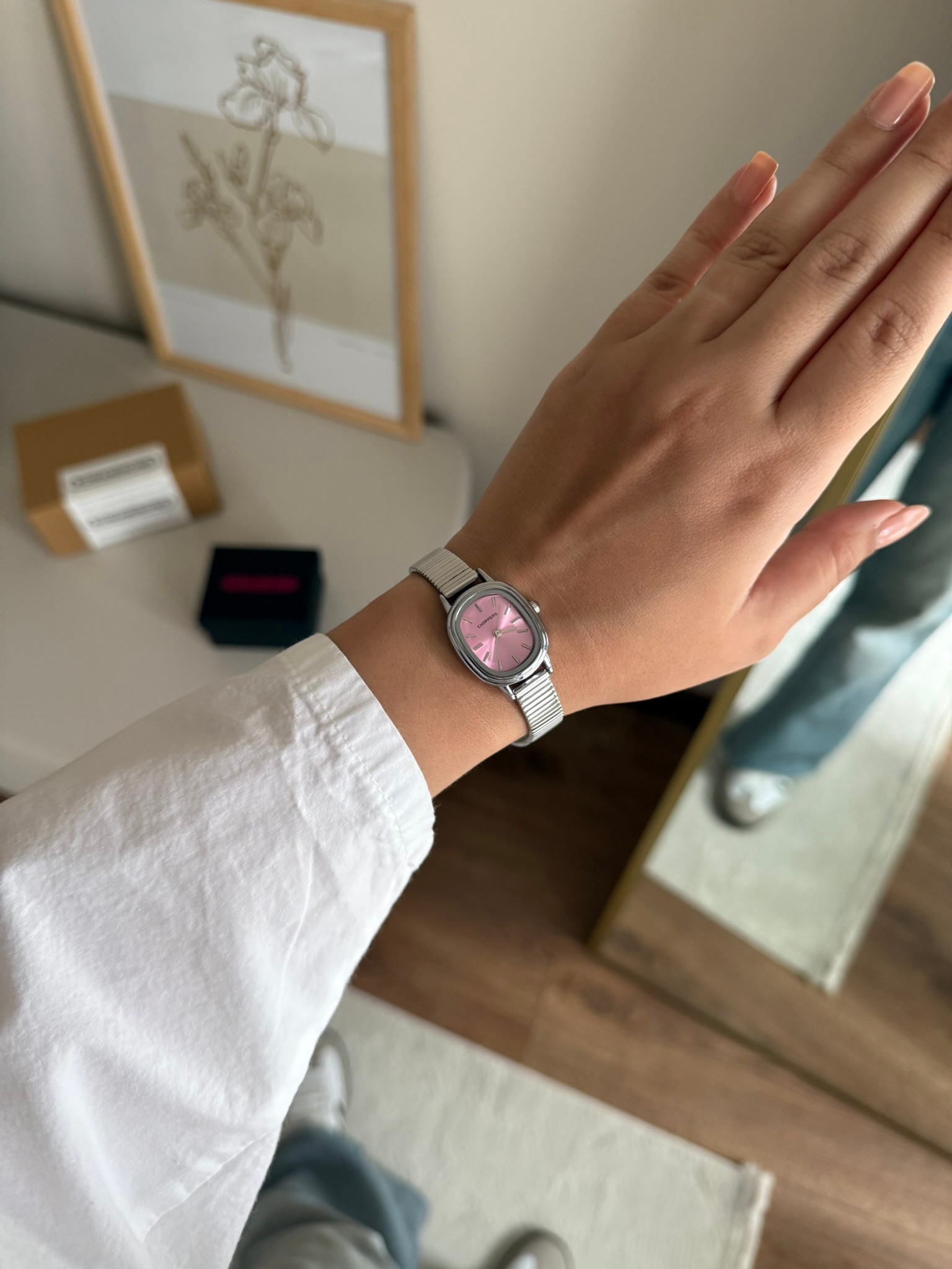 Clefone Basic Tasarım Kadın Kol Saati Gümüş (Pembe Kadran)