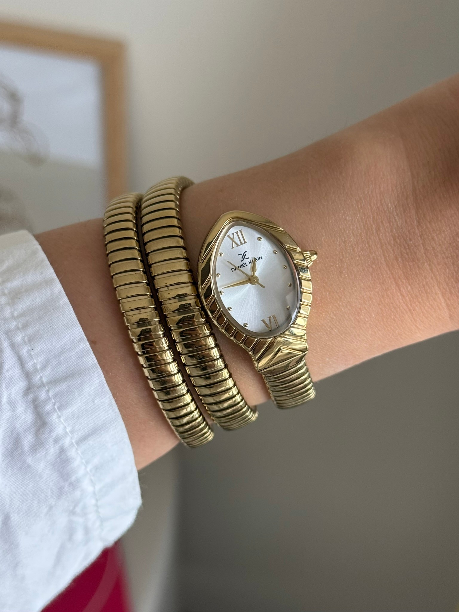 Daniel Klein Garantili Premium Kadın Kol Saati Gold Renk (Beyaz Kadran) RSDK-152