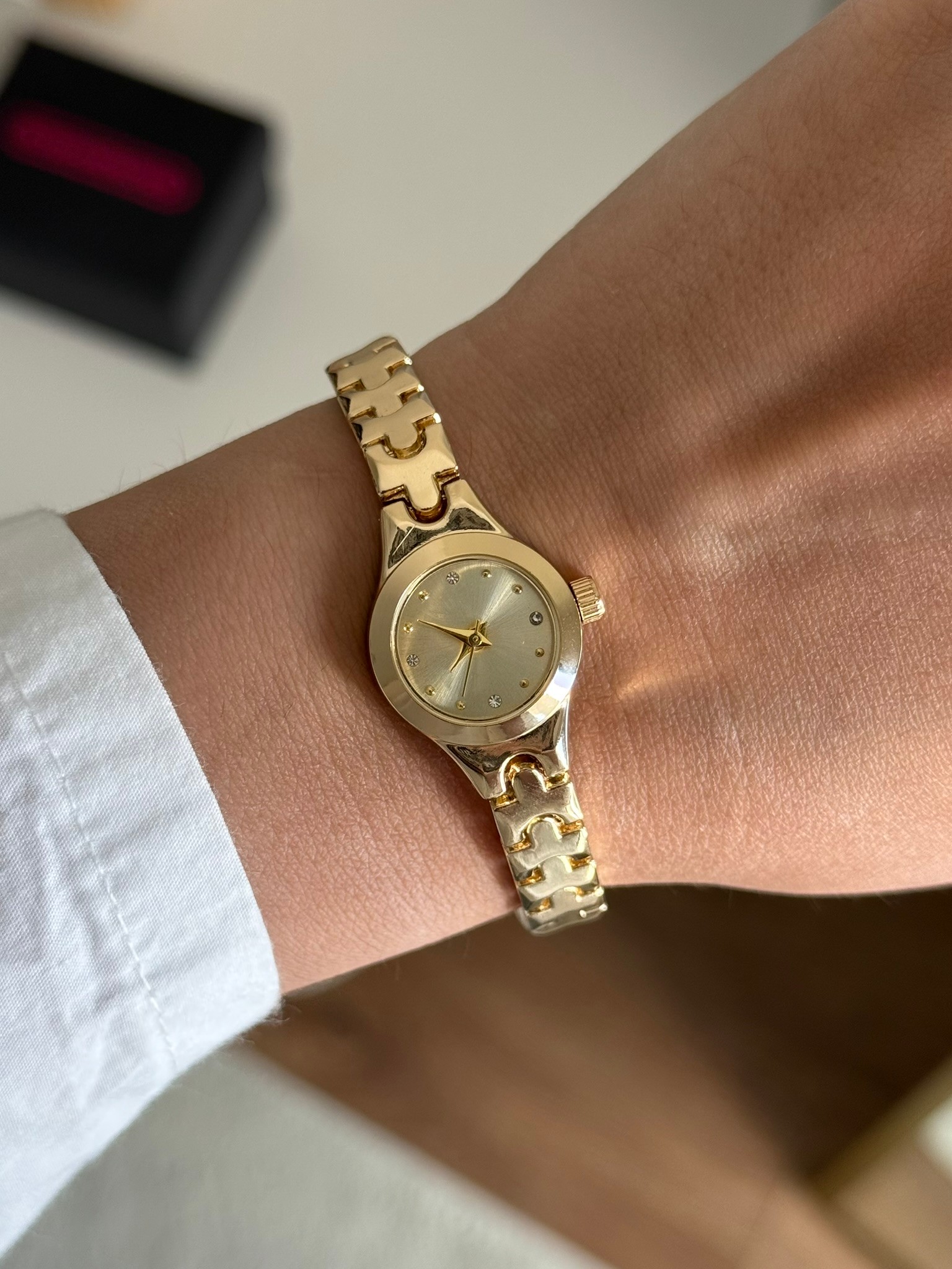 Aste Puzzle Tasarım Kordon Minimal Kadın Kol Saati Gold (Gold Kadran)