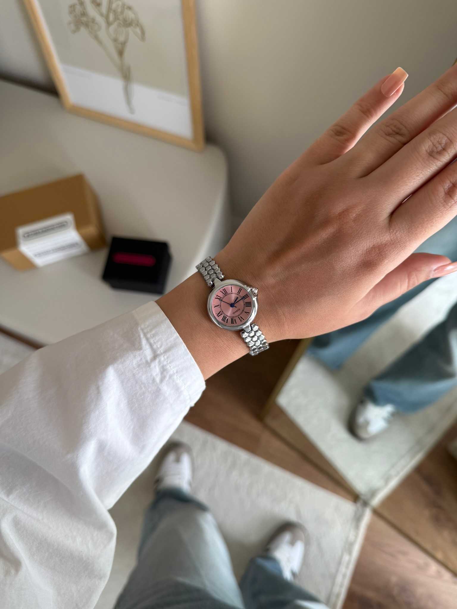 Arthier Muadil Model Kadın Kol Saati Gümüş (Pembe Kadran)