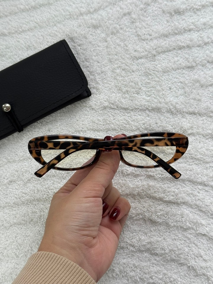 Sandy Optik Uyumlu Kemik Model Blue Block Mavi Işık Koruyucu Gözlük Leopar