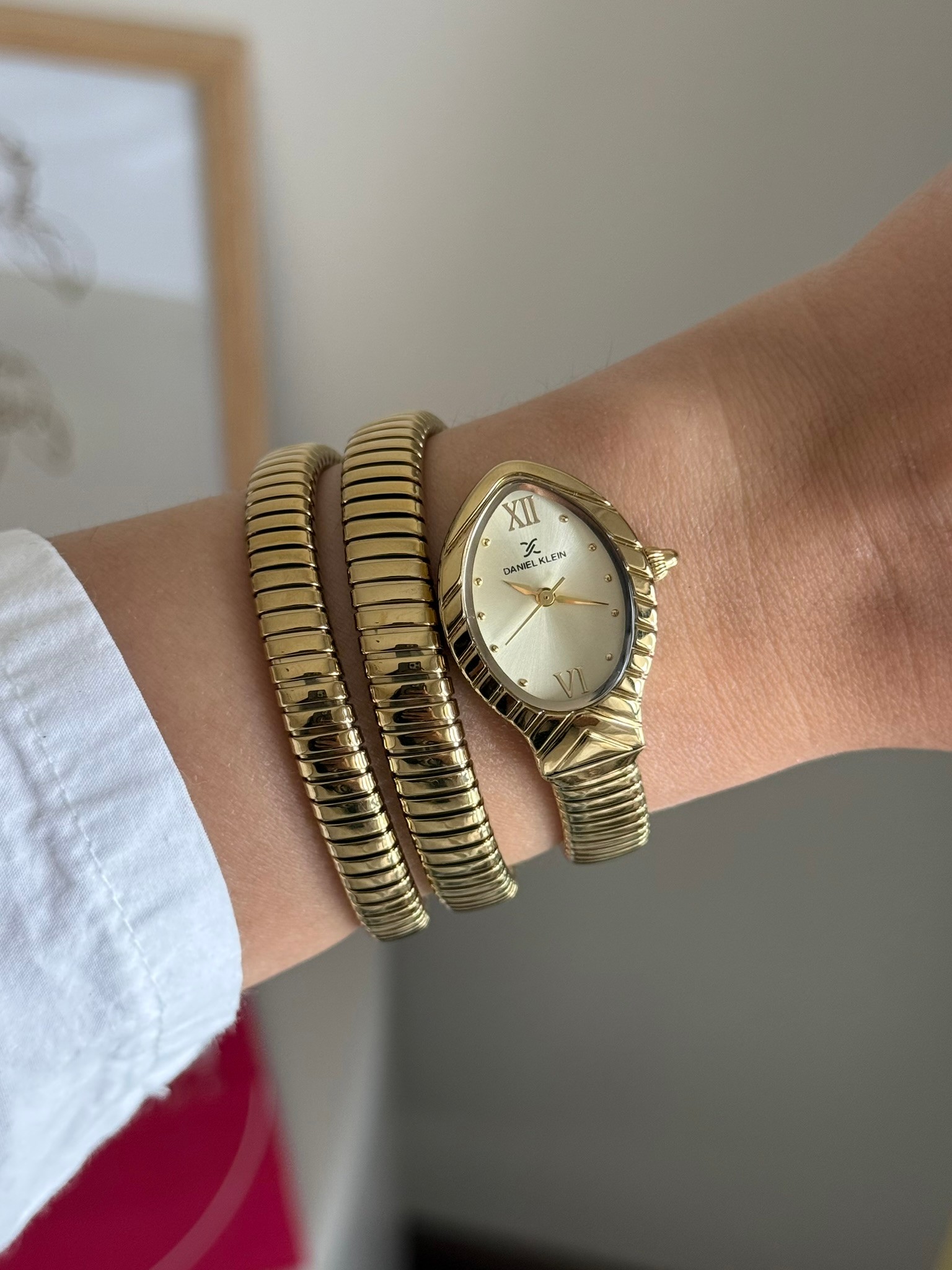 Daniel Klein Garantili Premium Kadın Kol Saati Gold Renk (Gold Kadran) RSDK-153