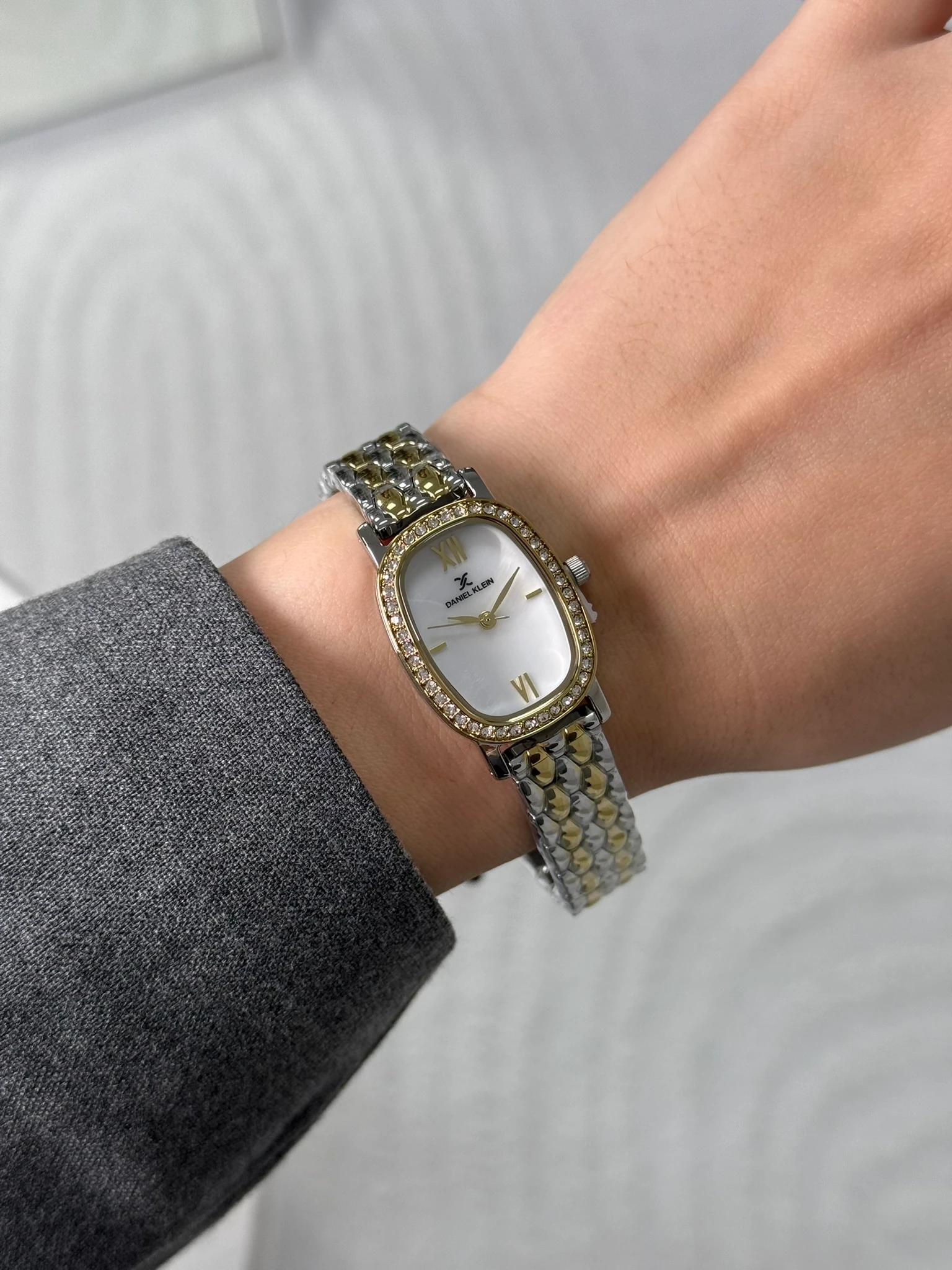 Daniel Klein Garantili Premium Kadın Kol Saati Gold-Gümüş Renk (Beyaz Kadran) RSDK-059