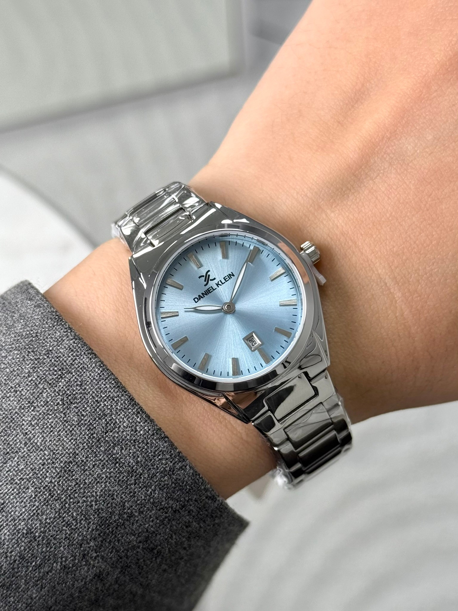 Daniel Klein Garantili Premium Kadın Kol Saati Gümüş Renk (Mavi Kadran) RSDK-113