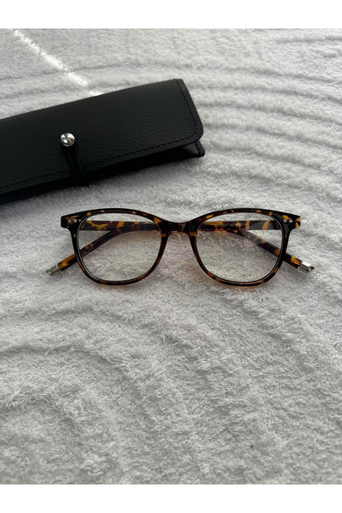 Bern Optik Uyumlu Kemik Model Blue Block Mavi Işık Koruyucu Gözlük Leopar