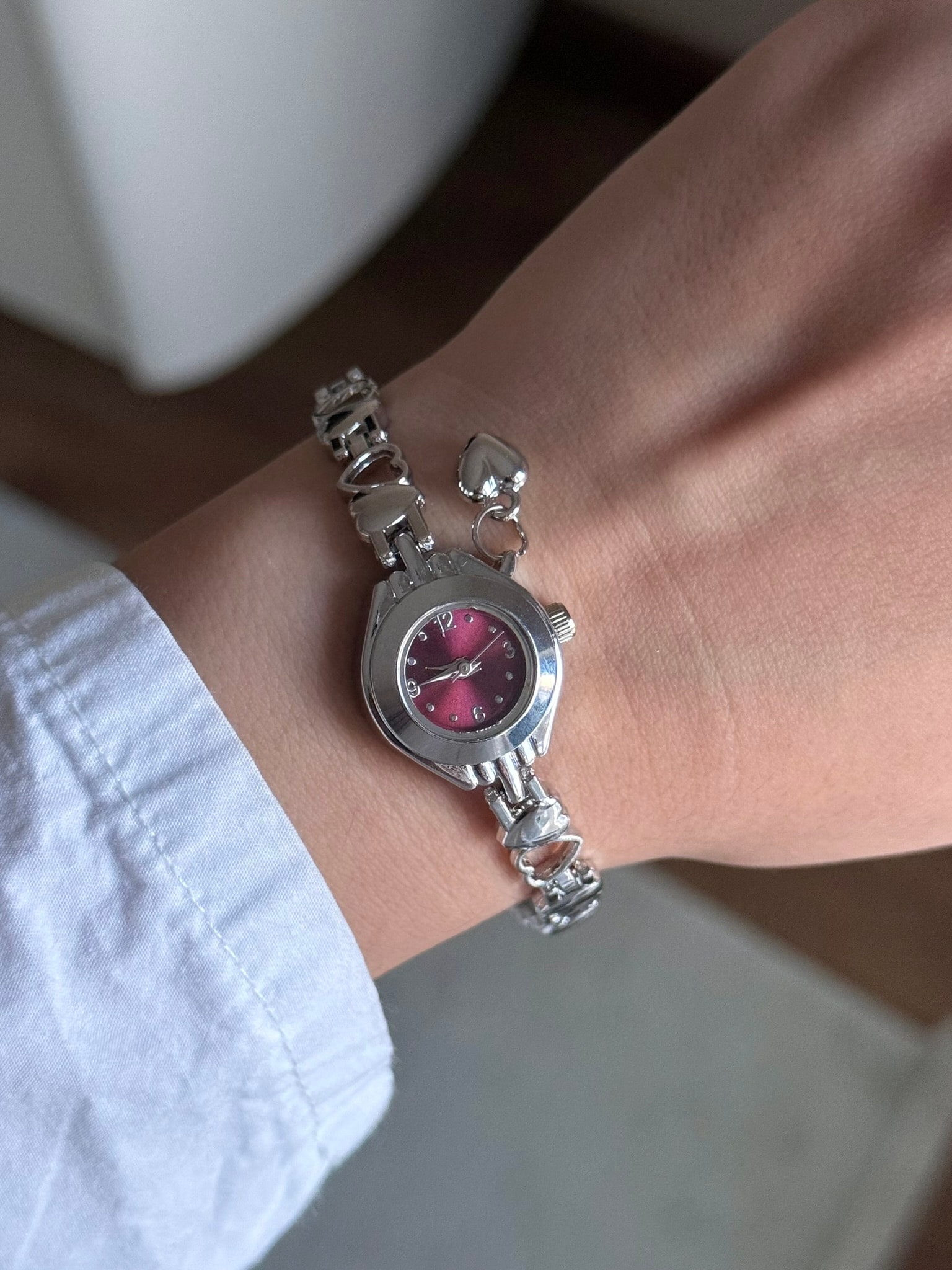 Gümüş-Bordo Kadran