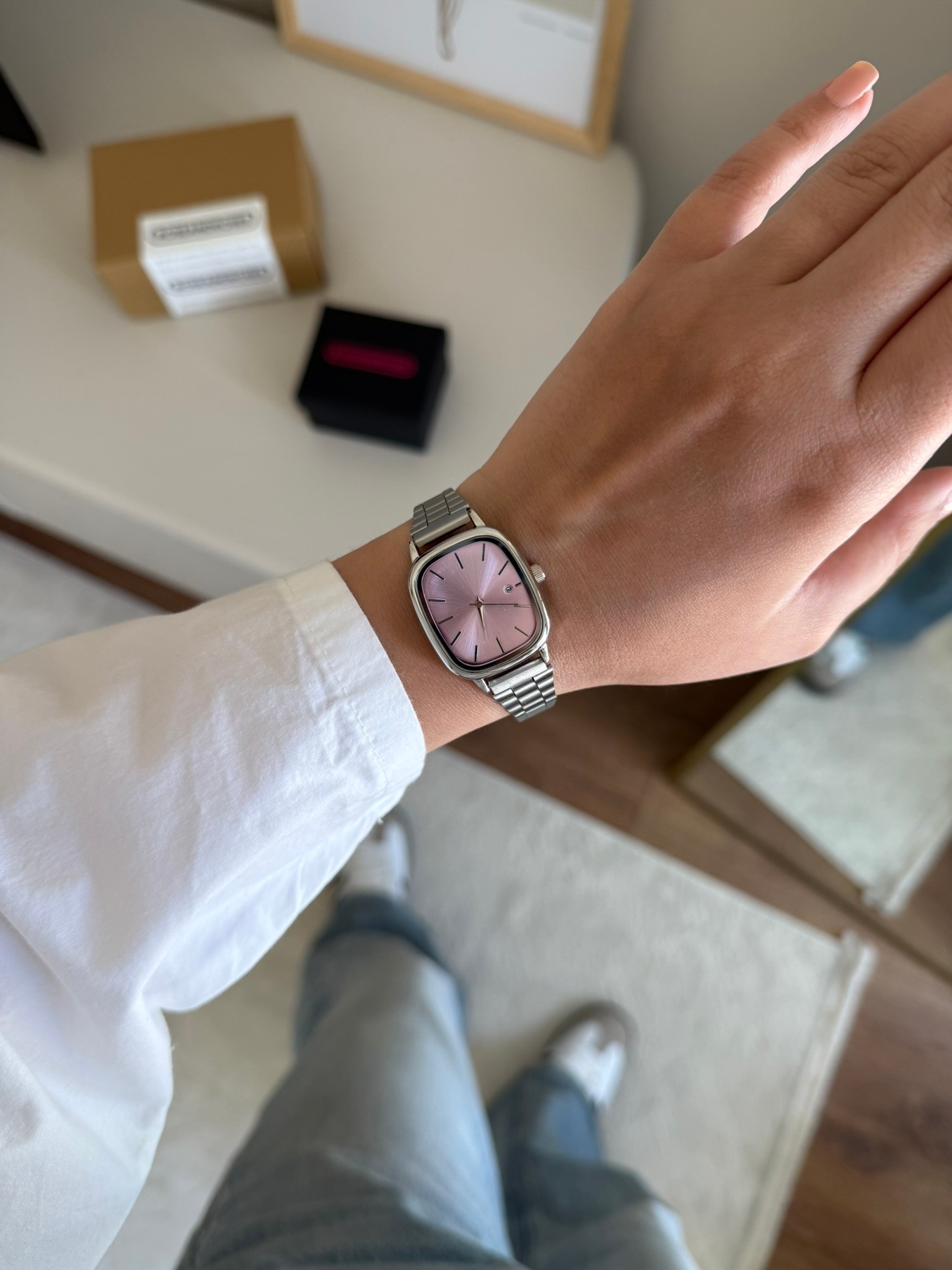 Casian Trend Model Takvimli Kadın Kol Saati Gümüş (Pembe Kadran)
