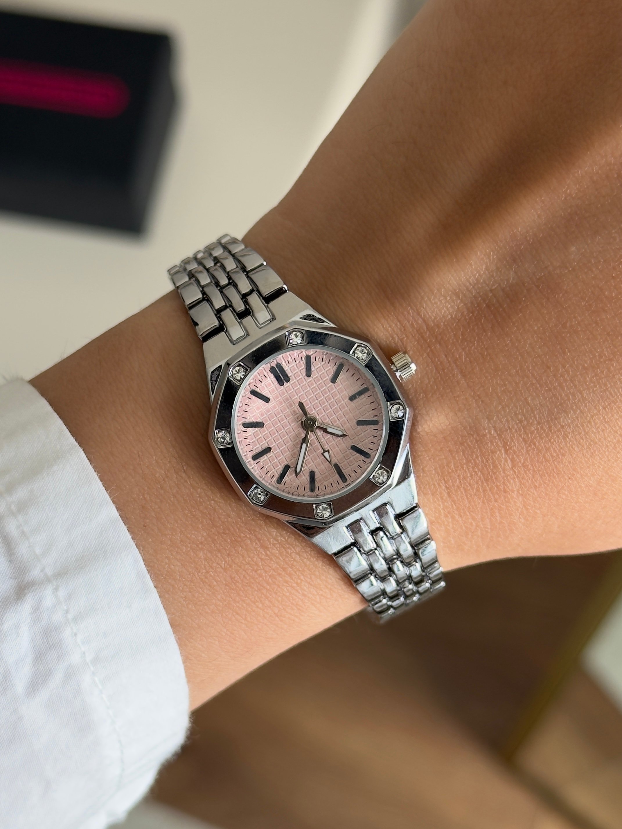 Velmars Muadil Model Kadın Kol Saati Gümüş (Pembe Kadran)