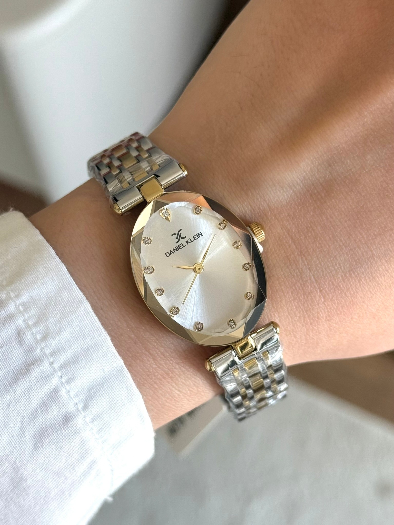 Daniel Klein Garantili Premium Kadın Kol Saati Gold-Gümüş Renk (Beyaz Kadran) RSDK-130