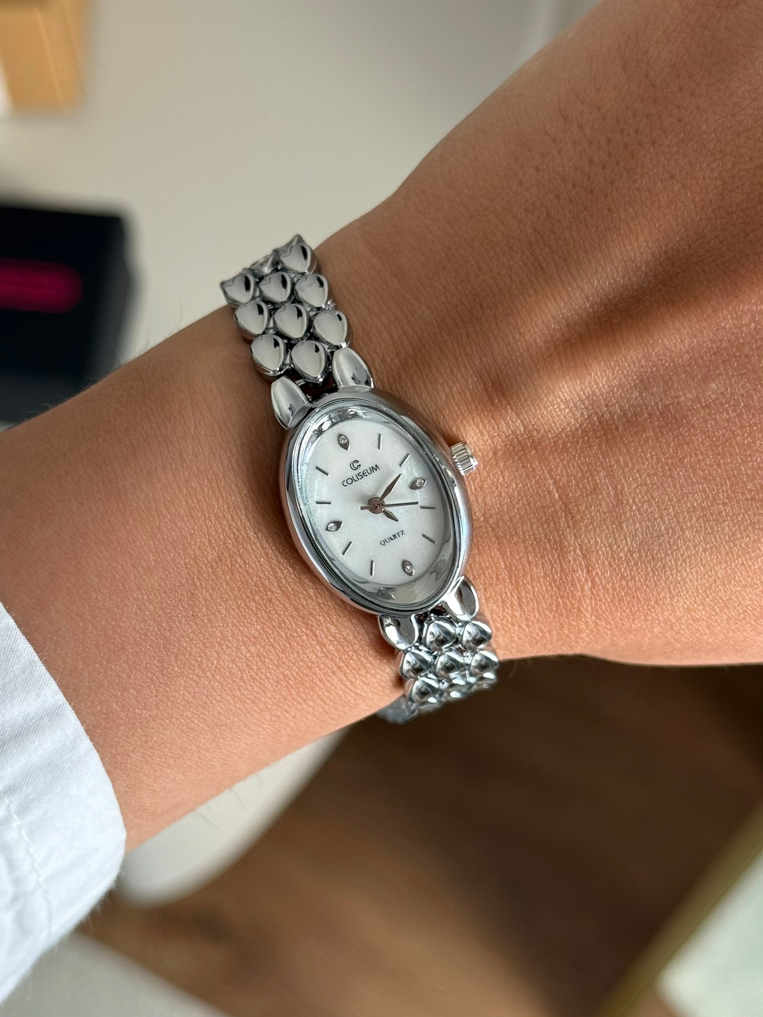 Fensa Minimal Vintage Model Kadın Kol Saati Gümüş (Beyaz Kadran)