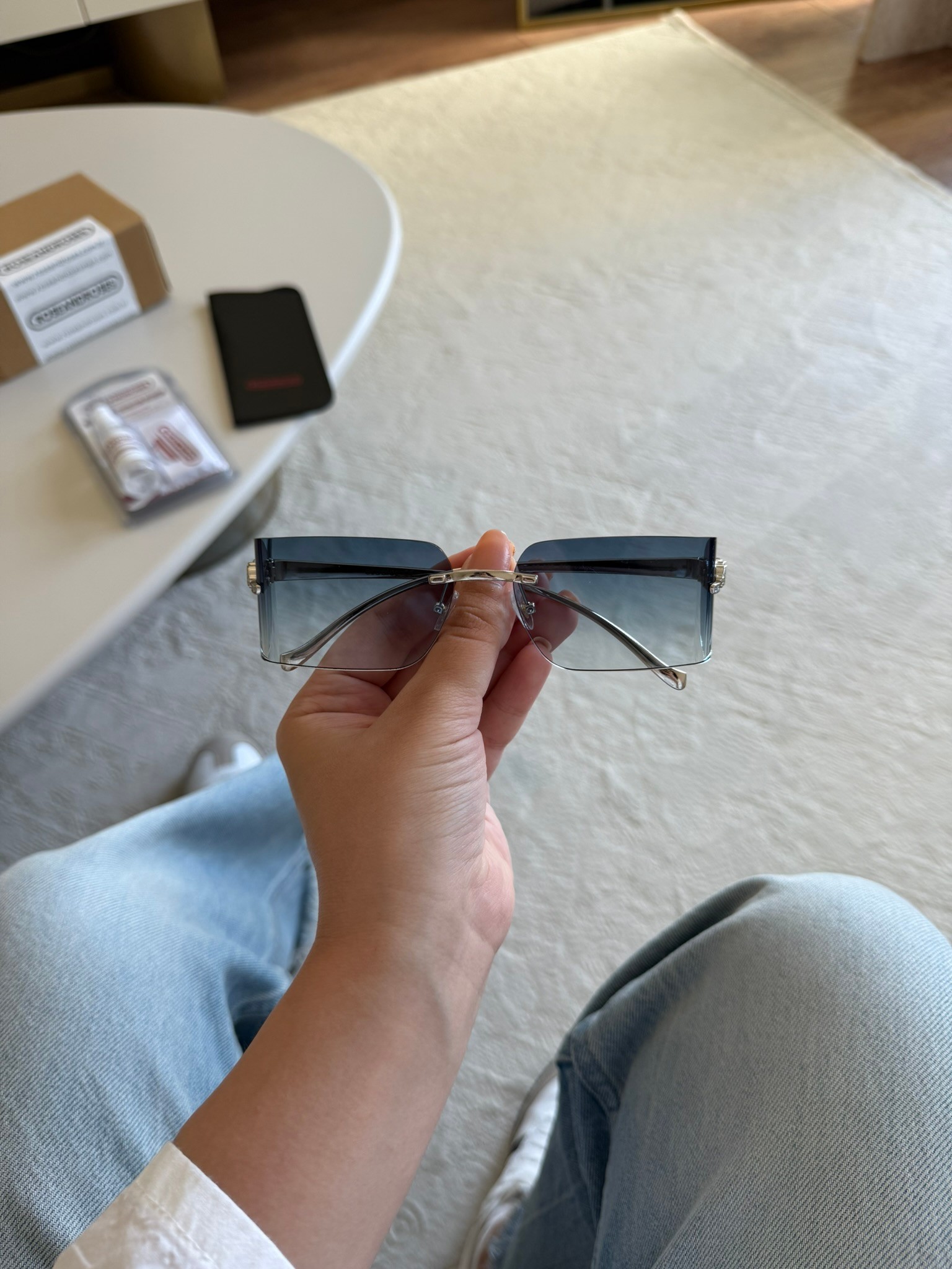 Arva Logo Detay Yeni Sezon Güneş Gözlüğü Mavi Gümüş