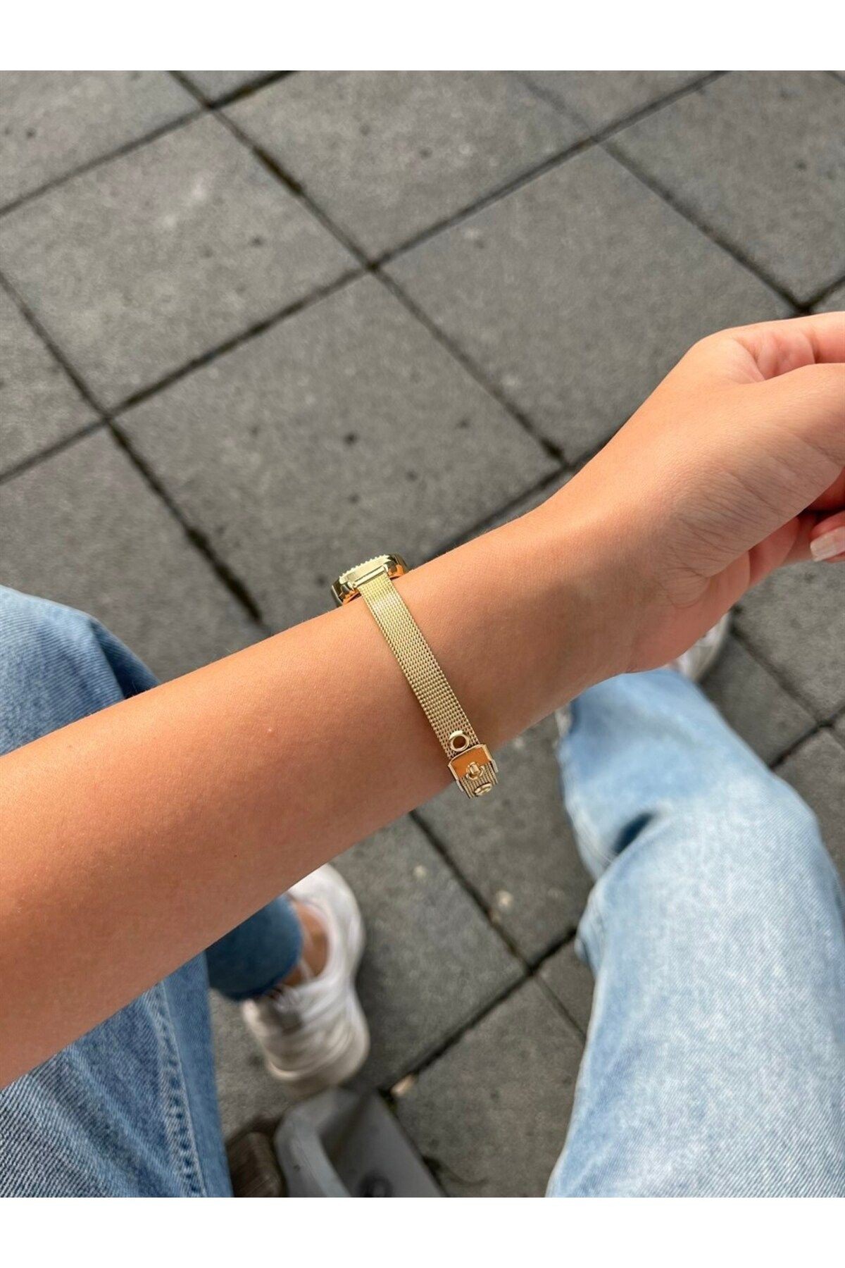 Sante Gold Hasır Kordon Saat