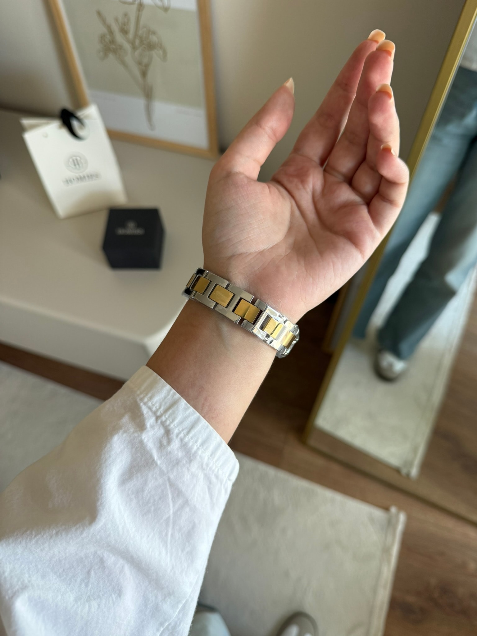Homies Garantili Premium Kol Saati Gold-Gümüş (Beyaz Kadran) RSHMS-286
