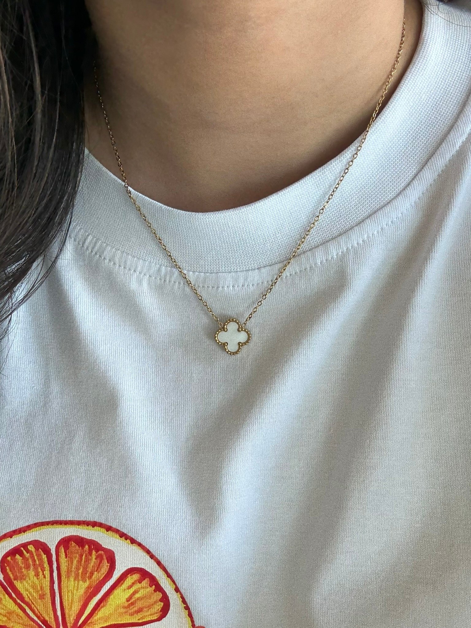 VC Orta Boy Orijinal Model Kolye Gold Beyaz