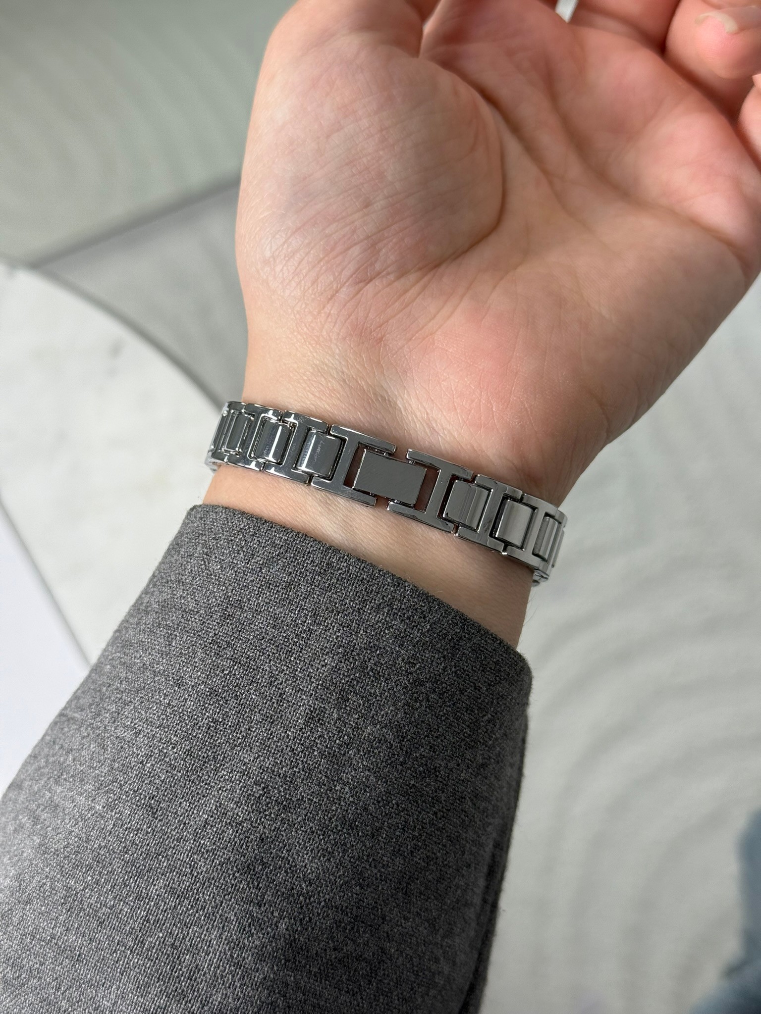 Badisse Yeni Sezon Oval Kasa Kadın Kol Saati Gümüş (Kahverengi Kadran)