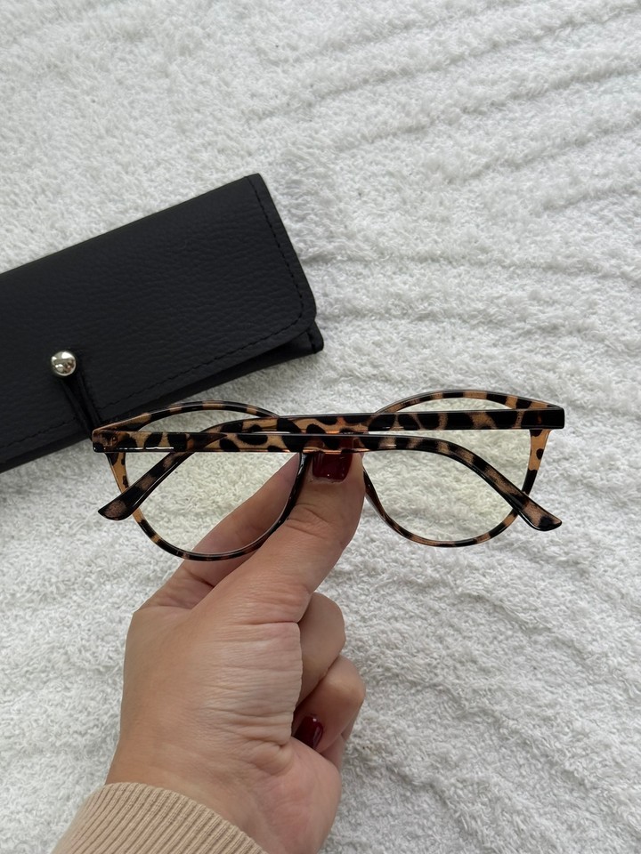 Cady Optik Uyumlu Kemik Model Blue Block Mavi Işık Koruyucu Gözlük Leopar