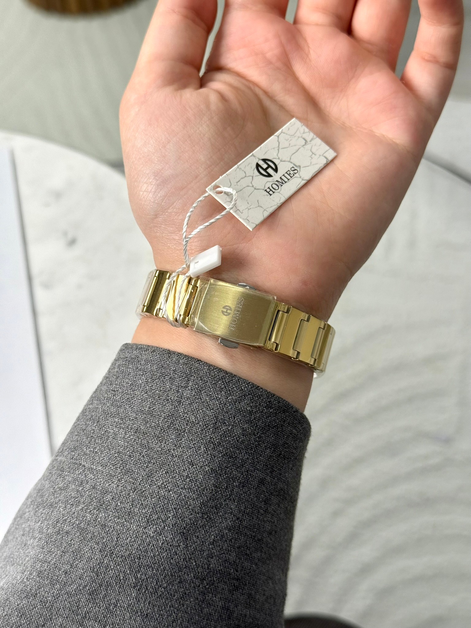 Homies Garantili Premium Kadın Kol Saati Gold (Beyaz Kadran) RSHMS-219