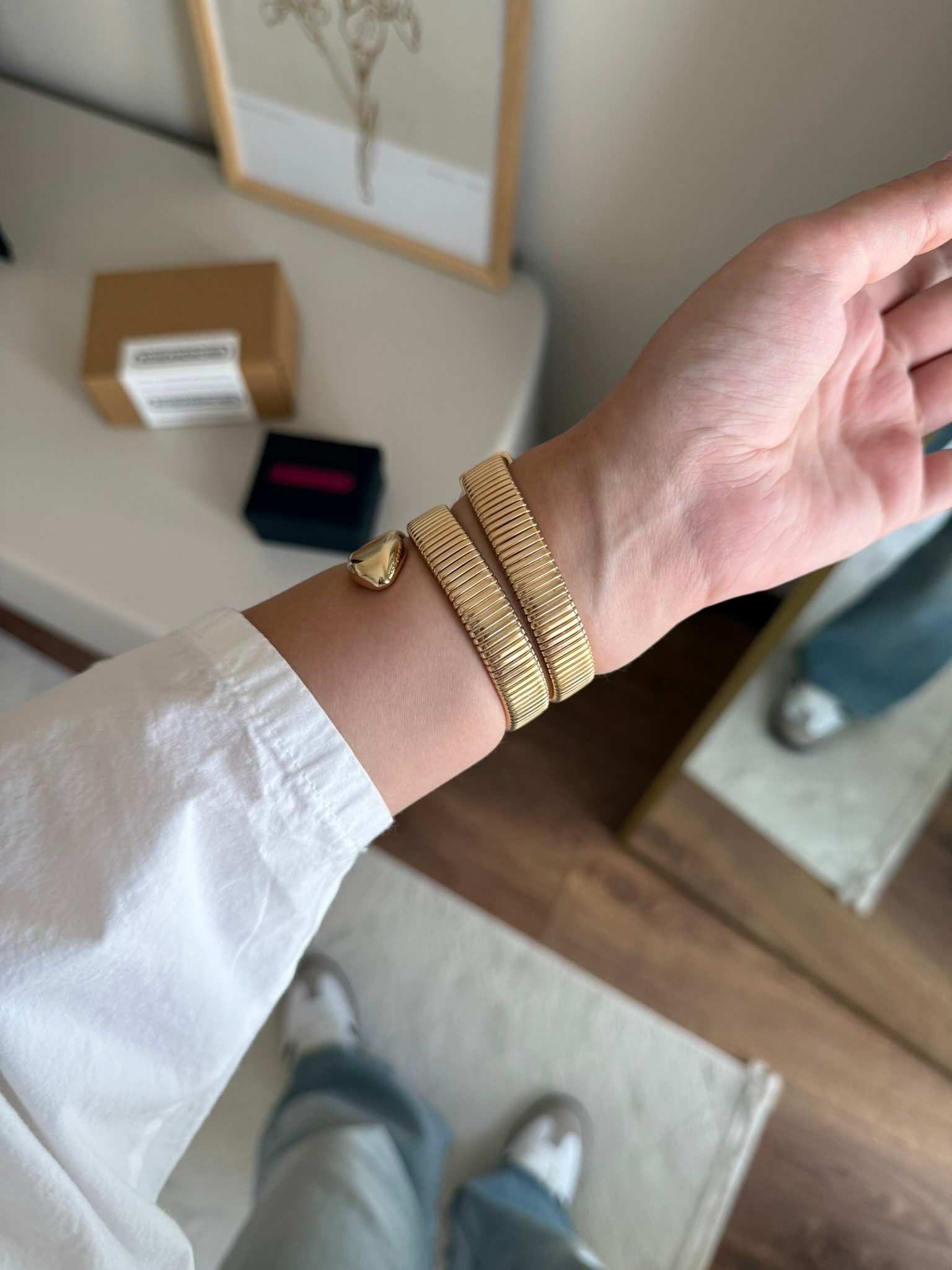 Snake Kalın Sarmal Model Yeni Sezon Kadın Kol Saati Gold (Beyaz Kadran)
