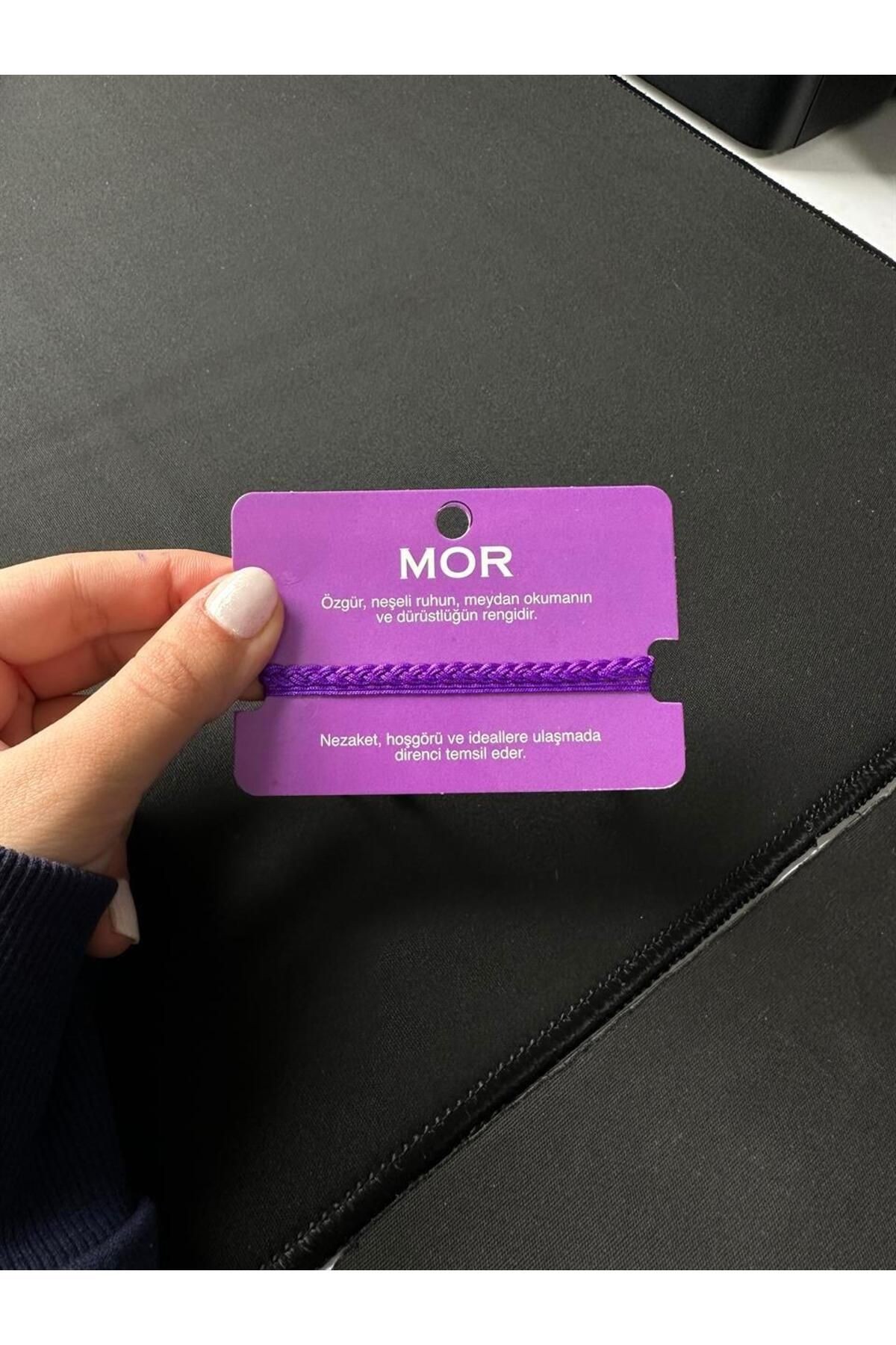 Mor Ip Renk Bilekliği