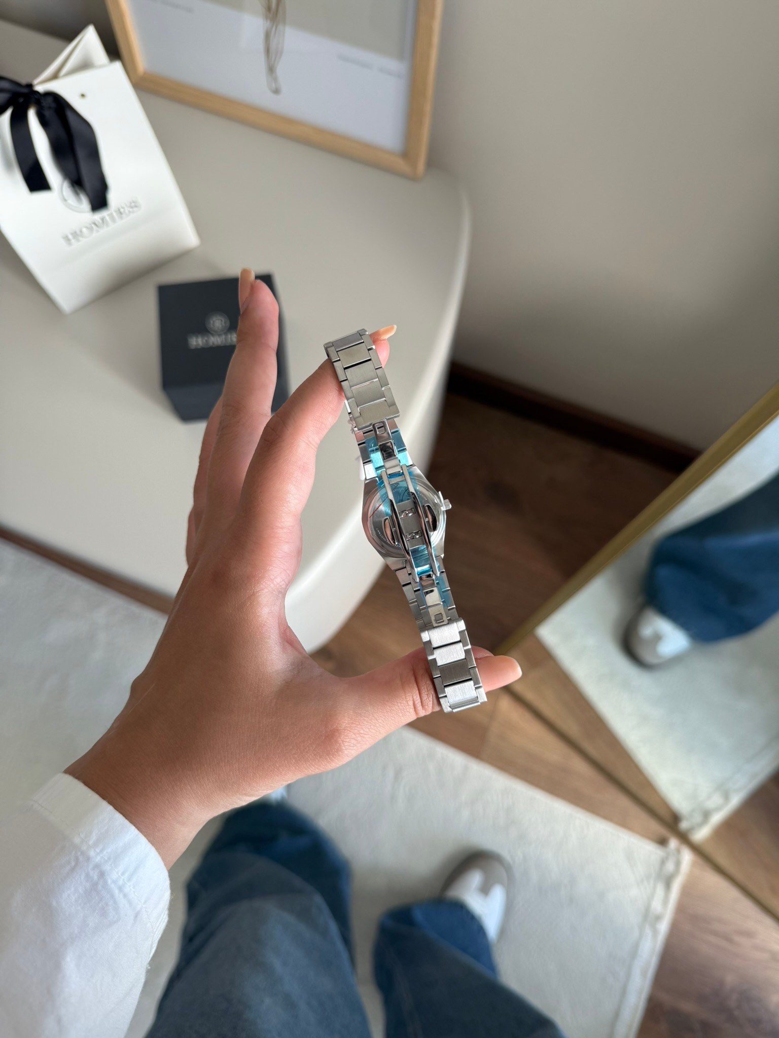 Homies Garantili Premium Kadın Kol Saati Gümüş (Beyaz Kadran Siyah İndeks) RSHMS-251