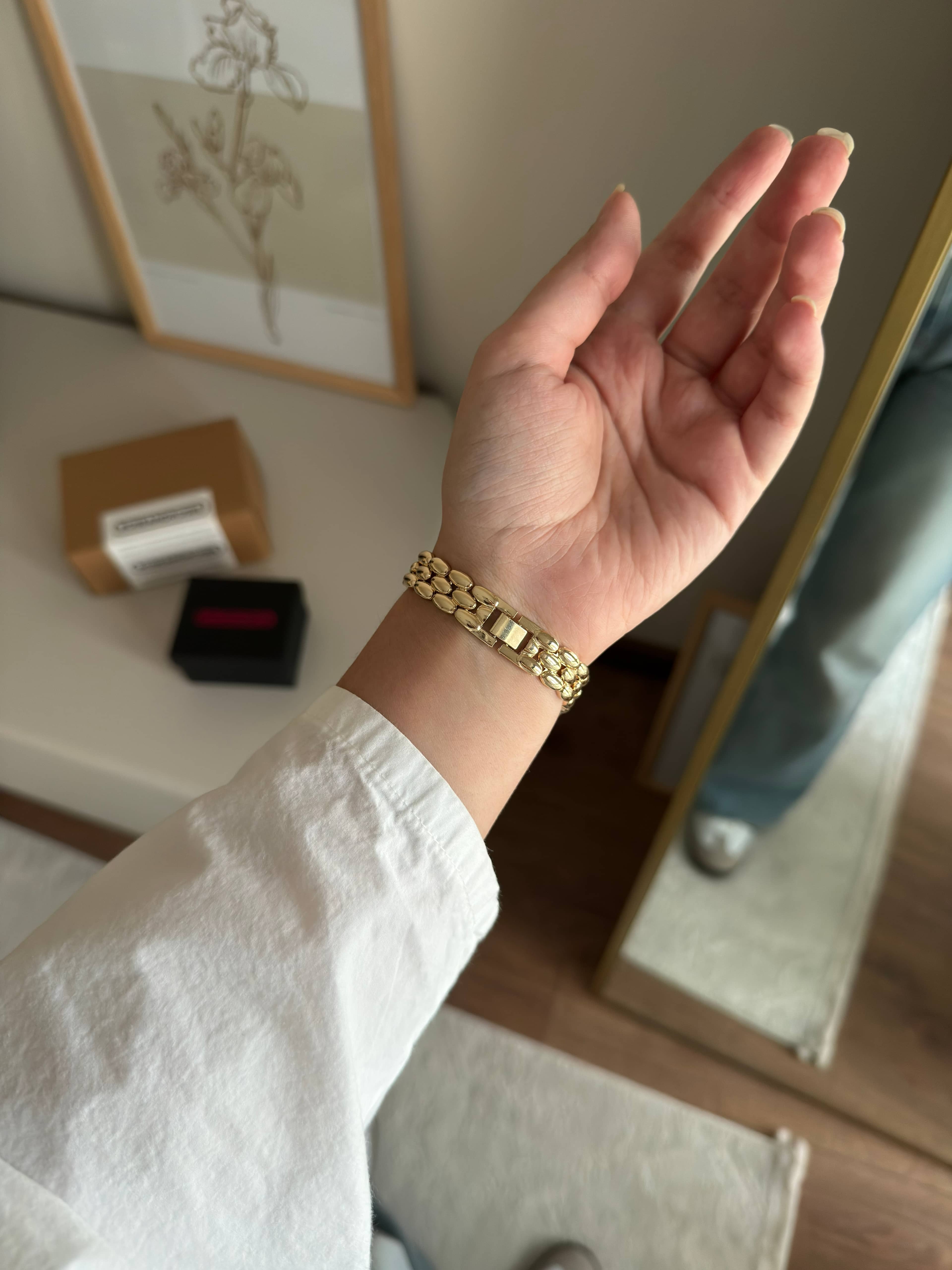 Aria Vintage Model Kadın Kol Saati Gold (Yeşil Kadran)