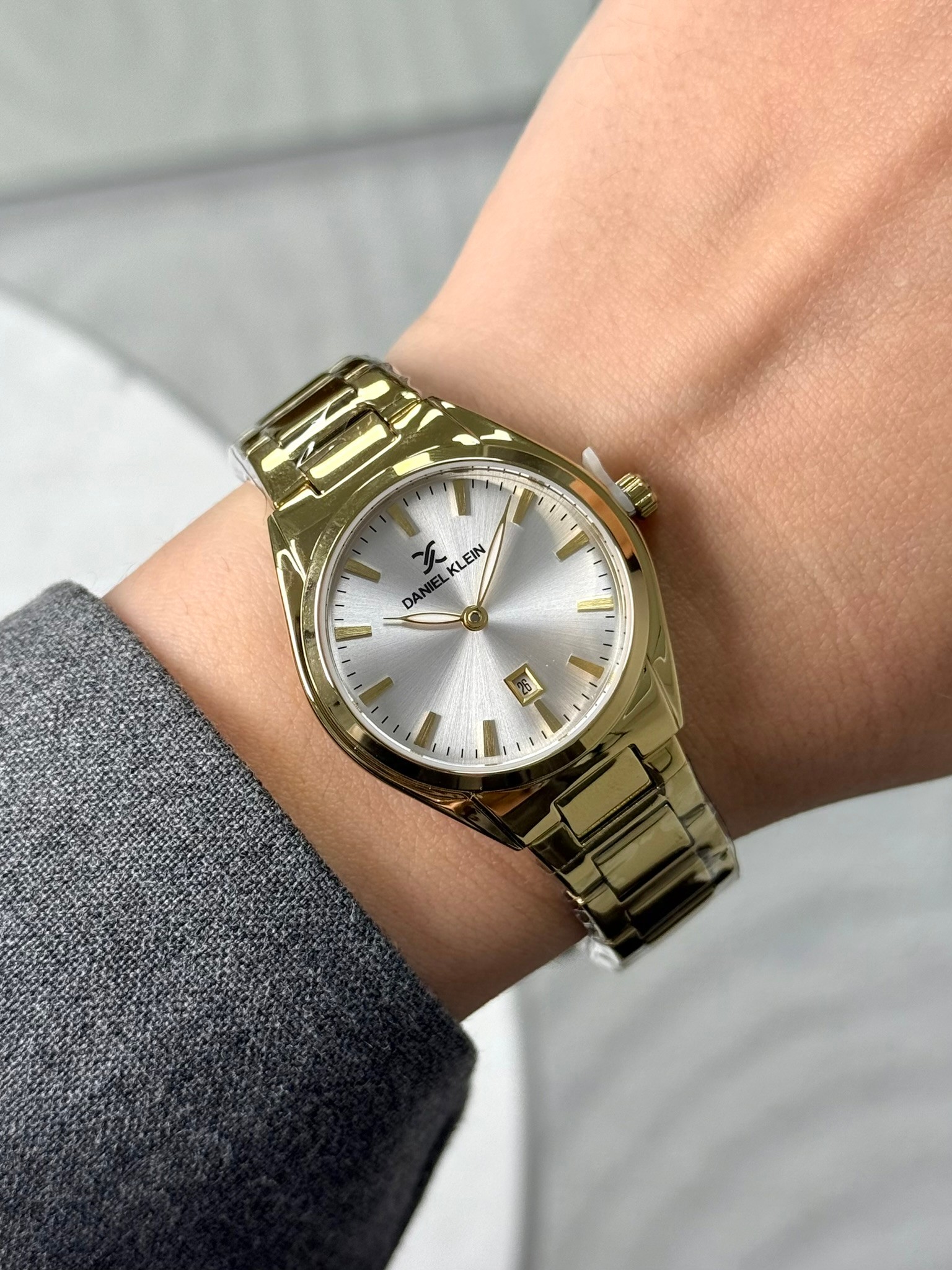 Daniel Klein Garantili Premium Kadın Kol Saati Gold Renk (Beyaz Kadran) RSDK-112