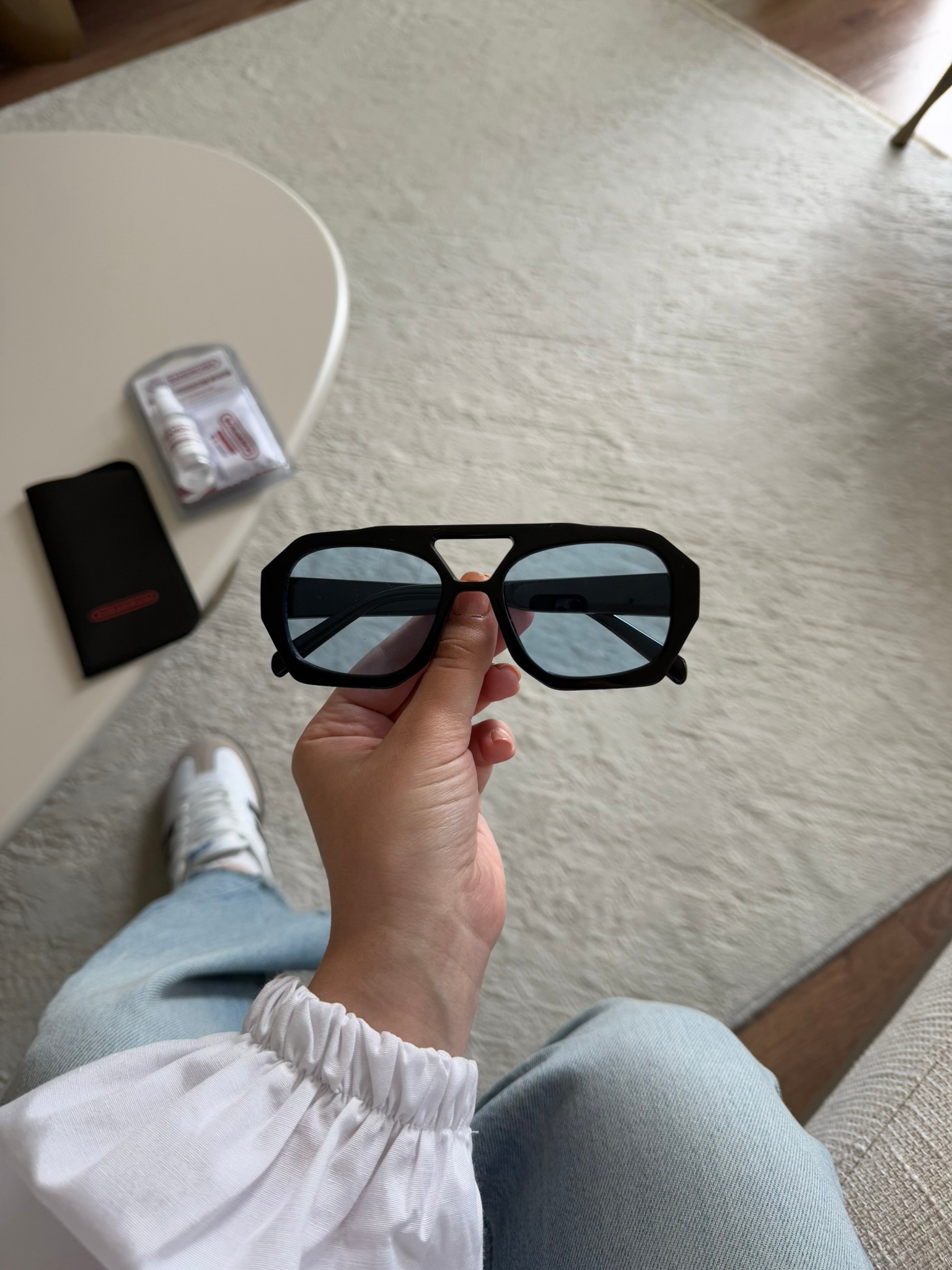 Vehile Orijinal Model Güneş Gözlüğü Siyah Çerçeve Mavi Cam