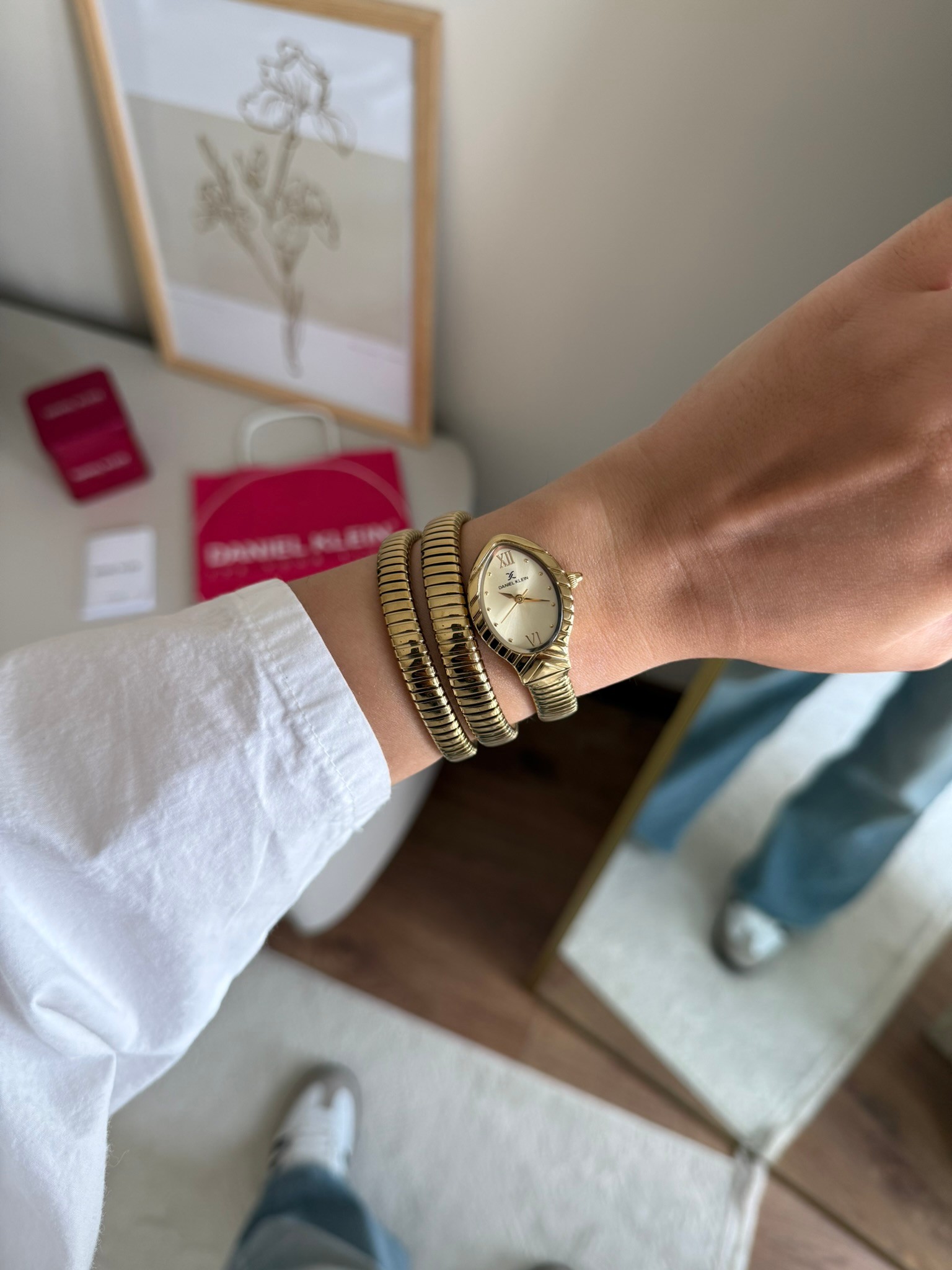 Daniel Klein Garantili Premium Kadın Kol Saati Gold Renk (Gold Kadran) RSDK-153