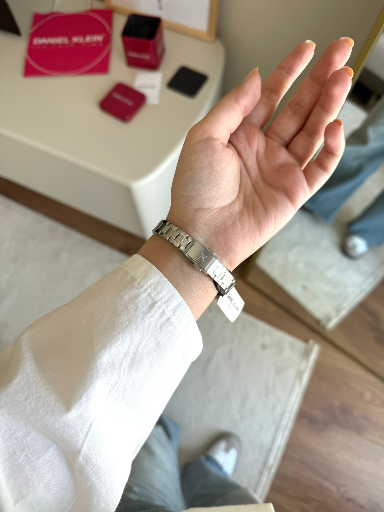 Daniel Klein Garantili Premium Kadın Kol Saati Gümüş Renk (Beyaz Kadran) RSDK-141