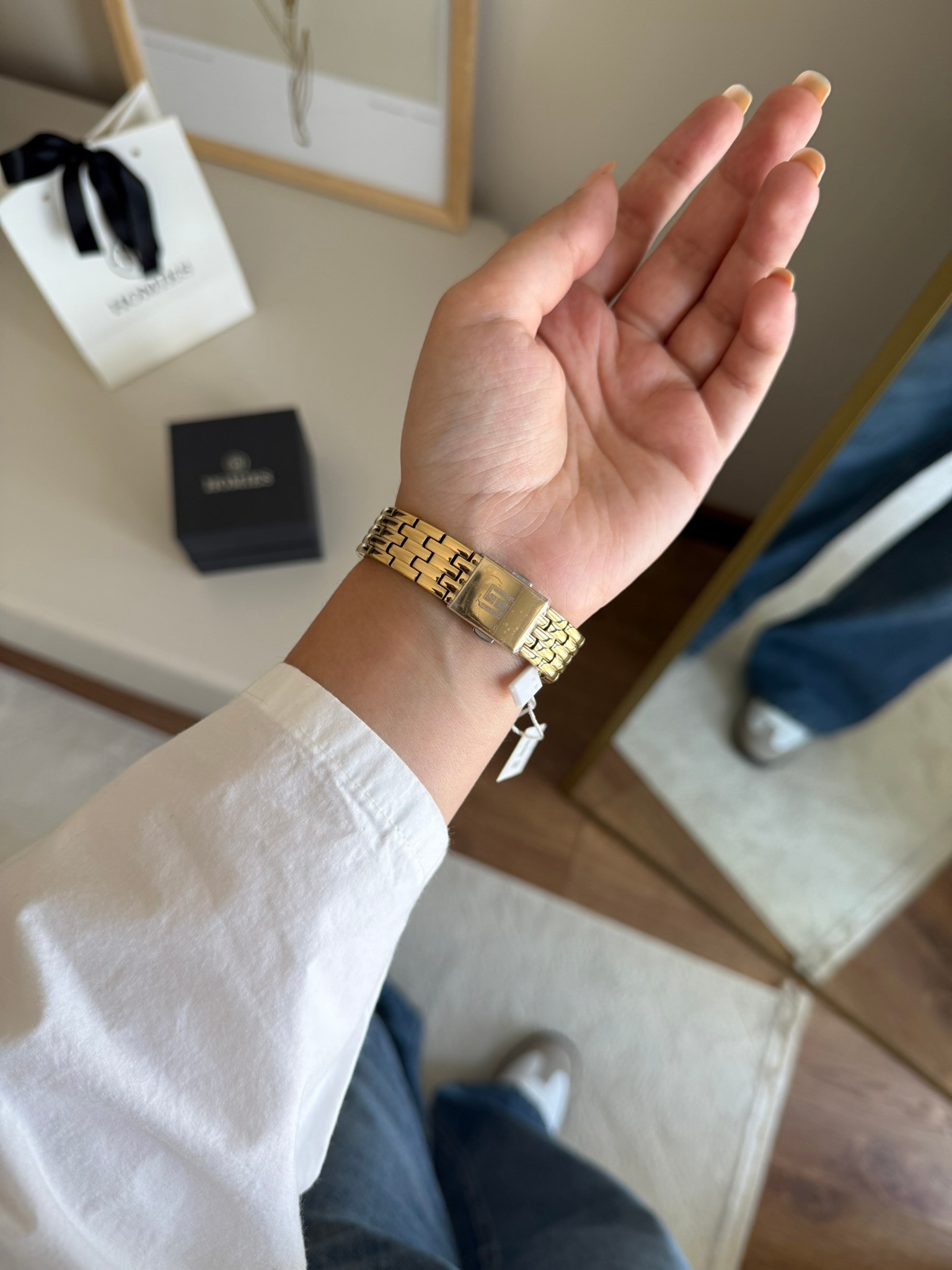 Homies Garantili Premium Kadın Kol Saati Gold (Beyaz Kadran) RSHMS-241