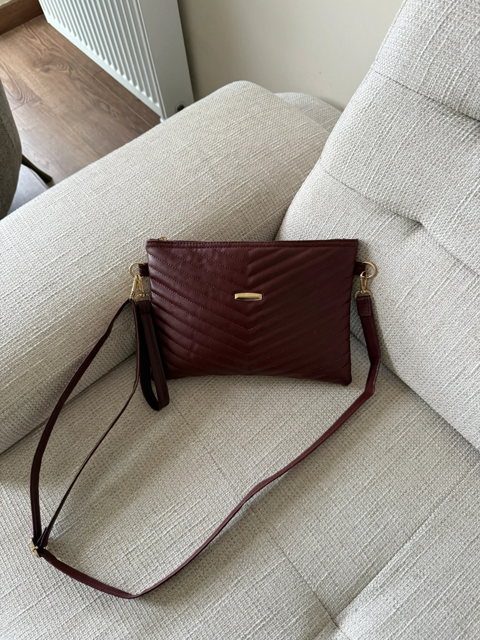 Leyana Portföy ve Uzun Askılı Kadın Çanta - Bordo