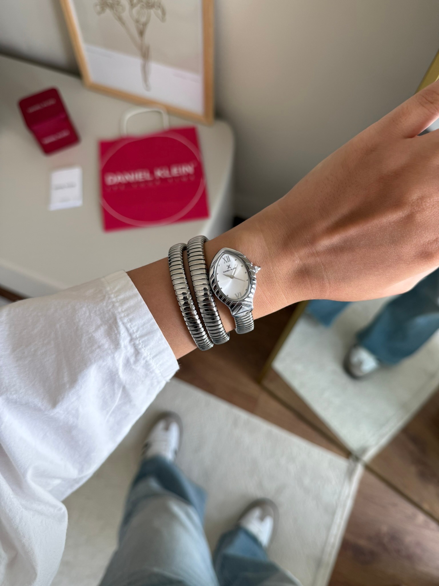Daniel Klein Garantili Premium Kadın Kol Saati Gümüş Renk (Beyaz Kadran) RSDK-147