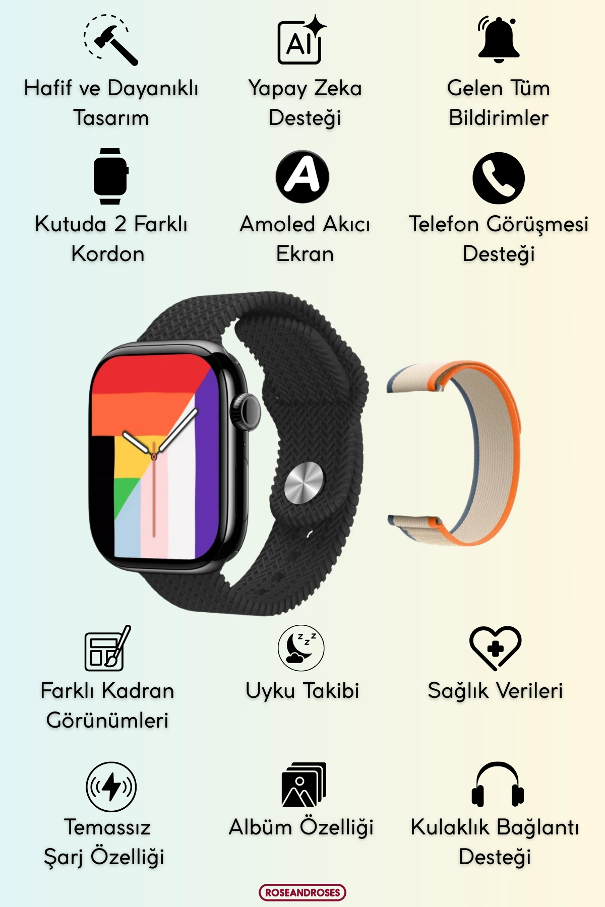 HK11 PRO MAX Çok Fonksiyonel Akıllı Saat - Siyah