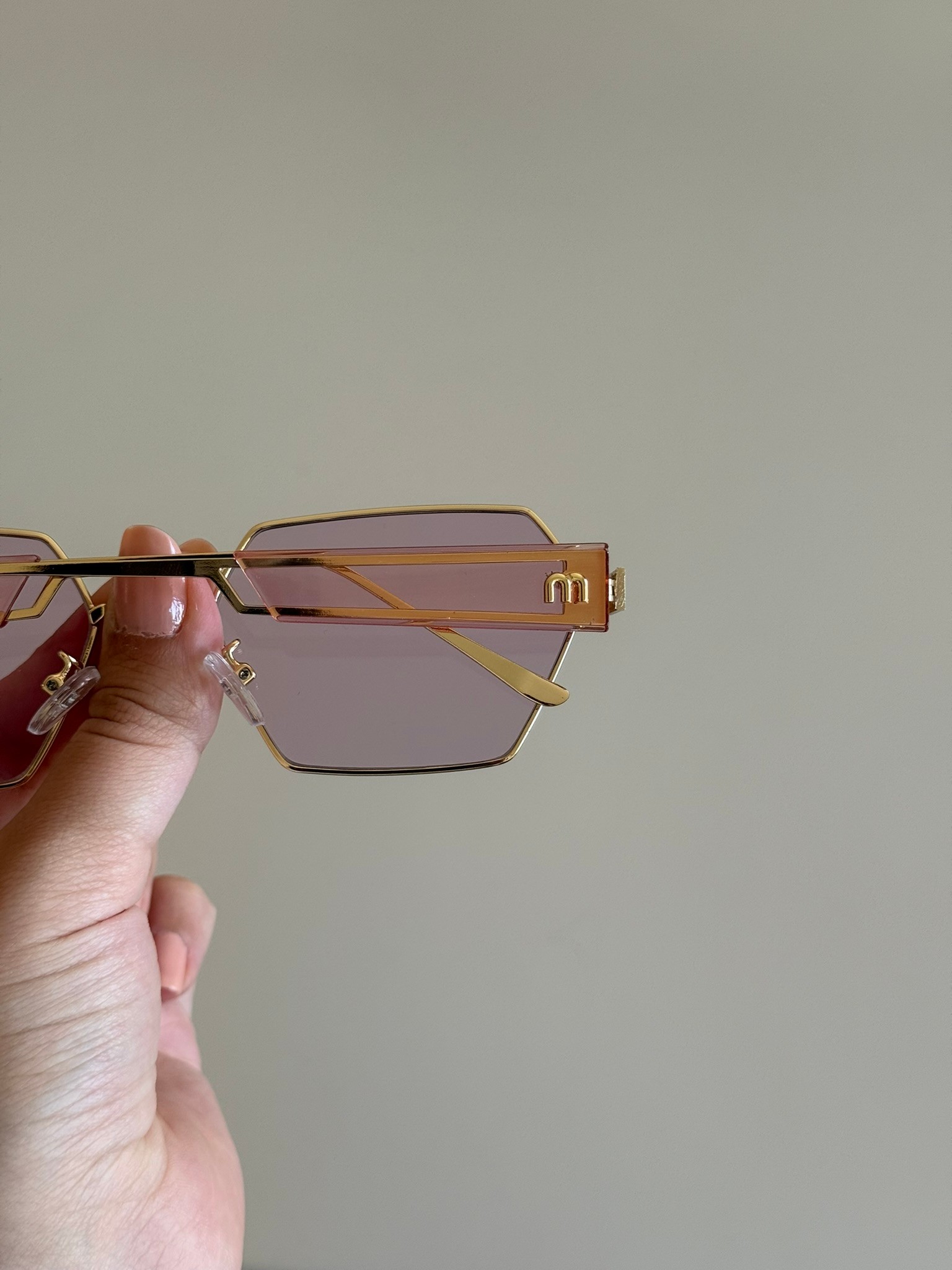 Alia Logo Detaylı Orijinal Model Yeni Sezon Güneş Gözlüğü Pembe Cam