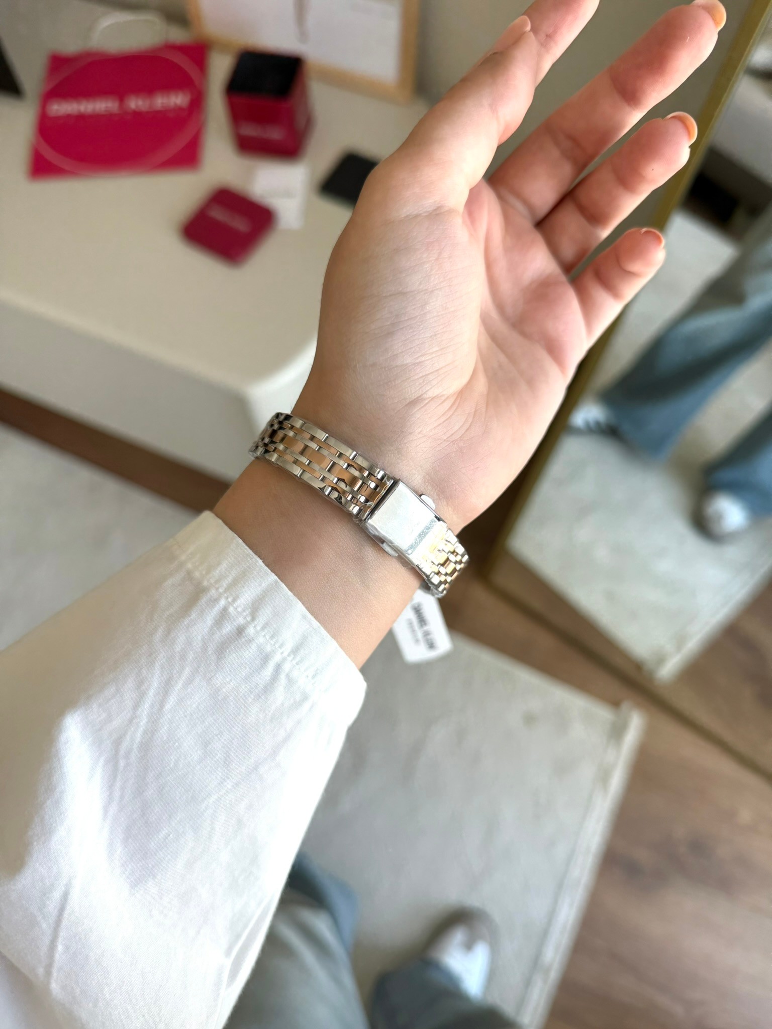 Daniel Klein Garantili Premium Kadın Kol Saati Rose-Gümüş Renk (Beyaz Kadran) RSDK-132